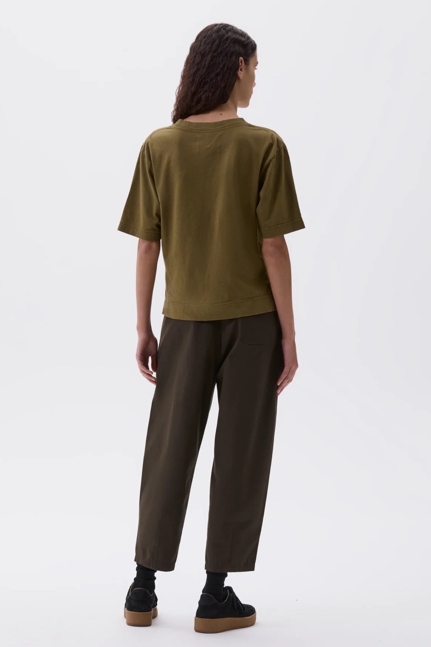 Margaret Howell - MHL. Simple T-Shirt Organic Cotton Linen Jersey (Moss)