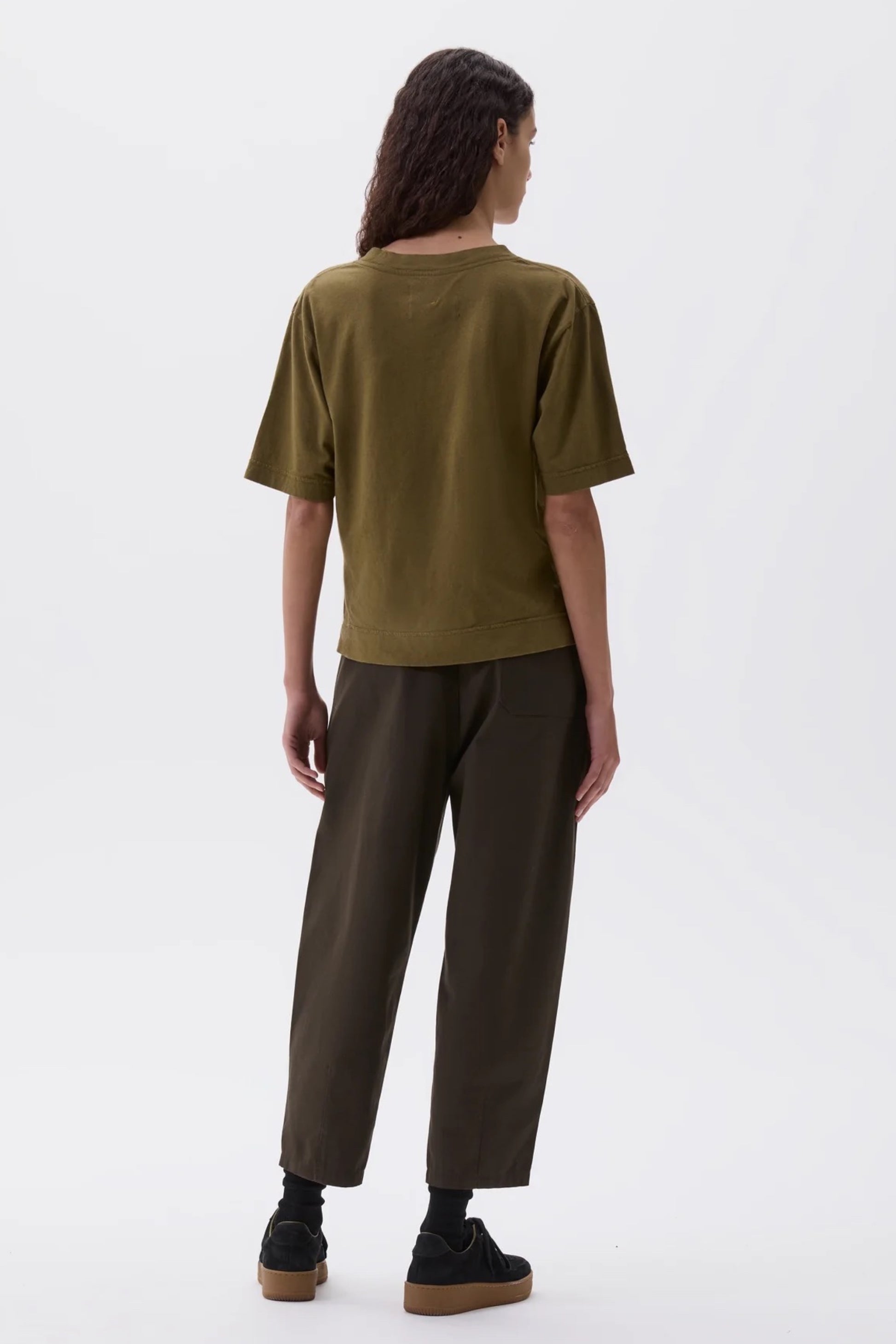 Margaret Howell - MHL. Simple T-Shirt Organic Cotton Linen Jersey (Moss)