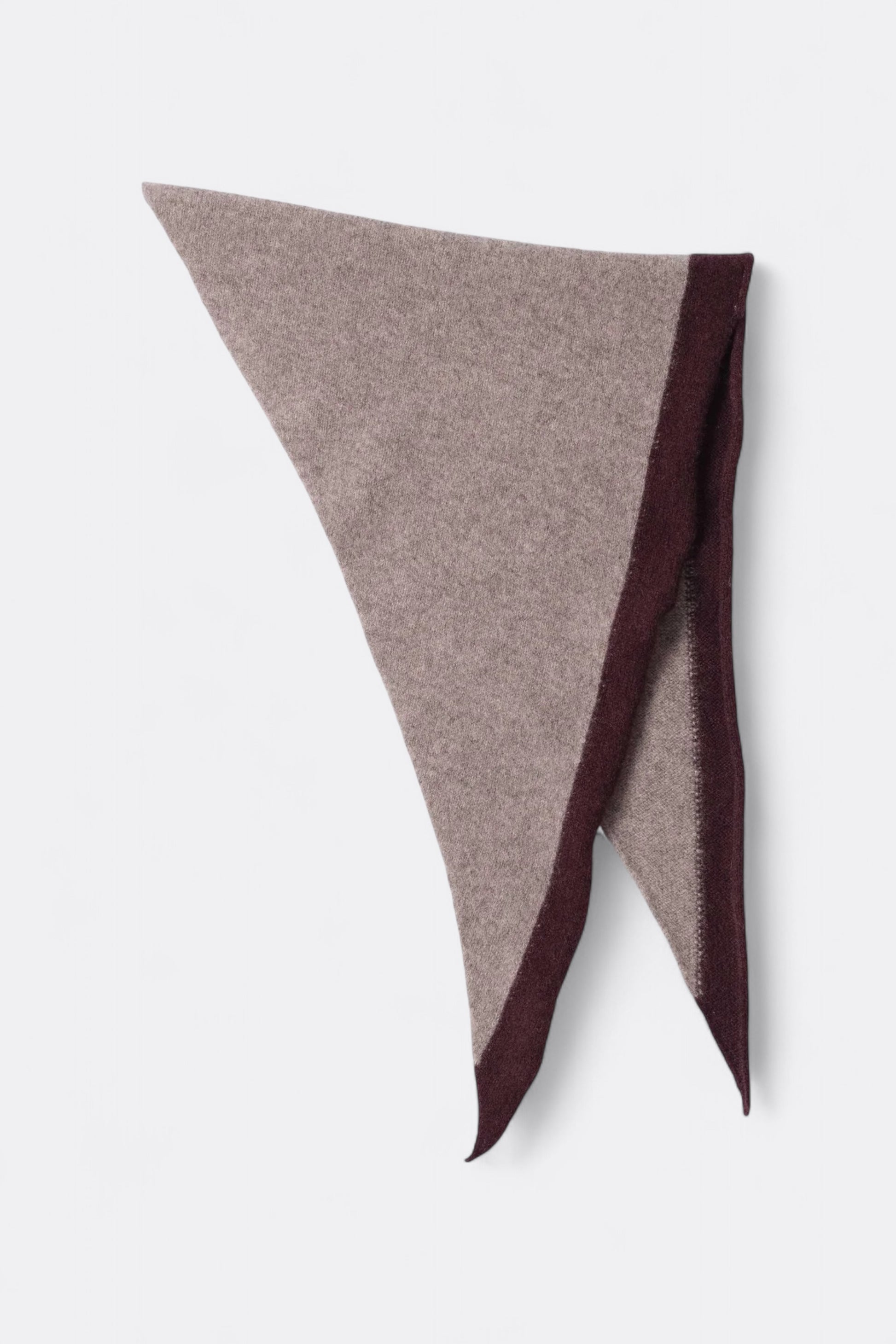 Margaret Howell - MHL. Tipped Scout Scarf Lambswool (Pebble / Mahogany)