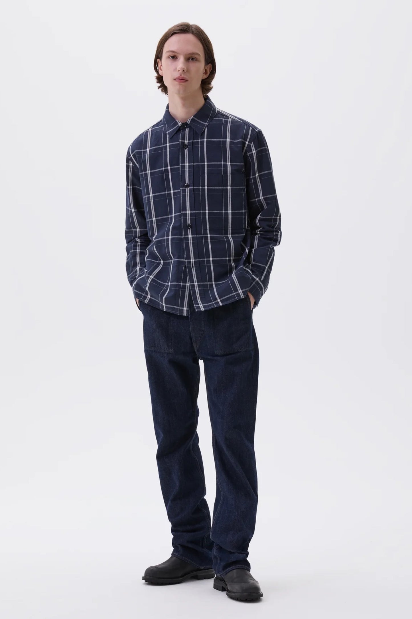 Margaret Howell - MHL. Overall Shirt (Graphic Check Cotton Linen)
