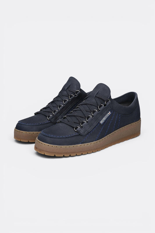 Mephisto Rainbow Navy Sportbuck | Chaussure Cuir SOFT-AIR | Edgar Bdx