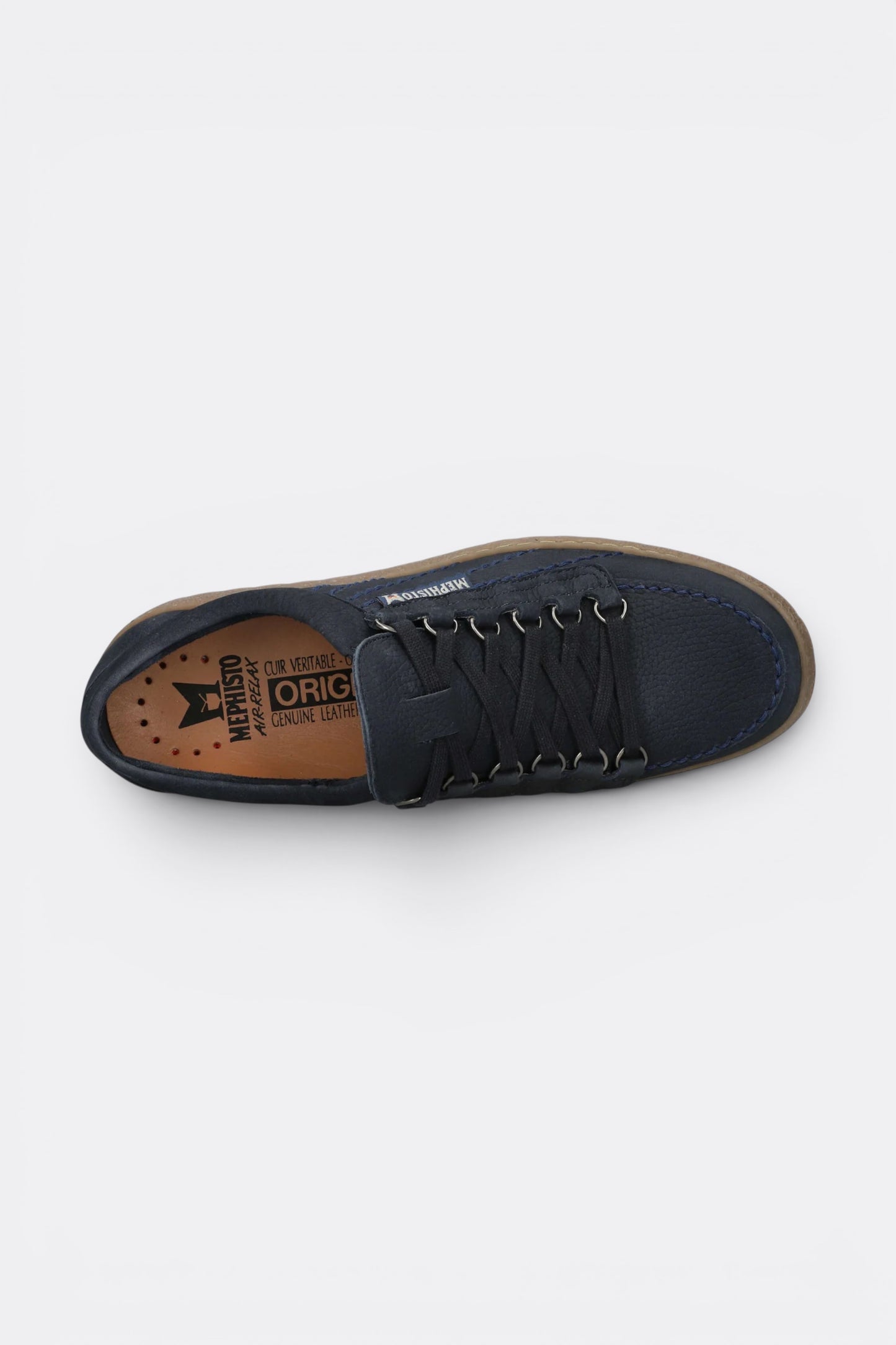 Mephisto Rainbow Navy Sportbuck | Chaussure Cuir SOFT-AIR | Edgar Bdx