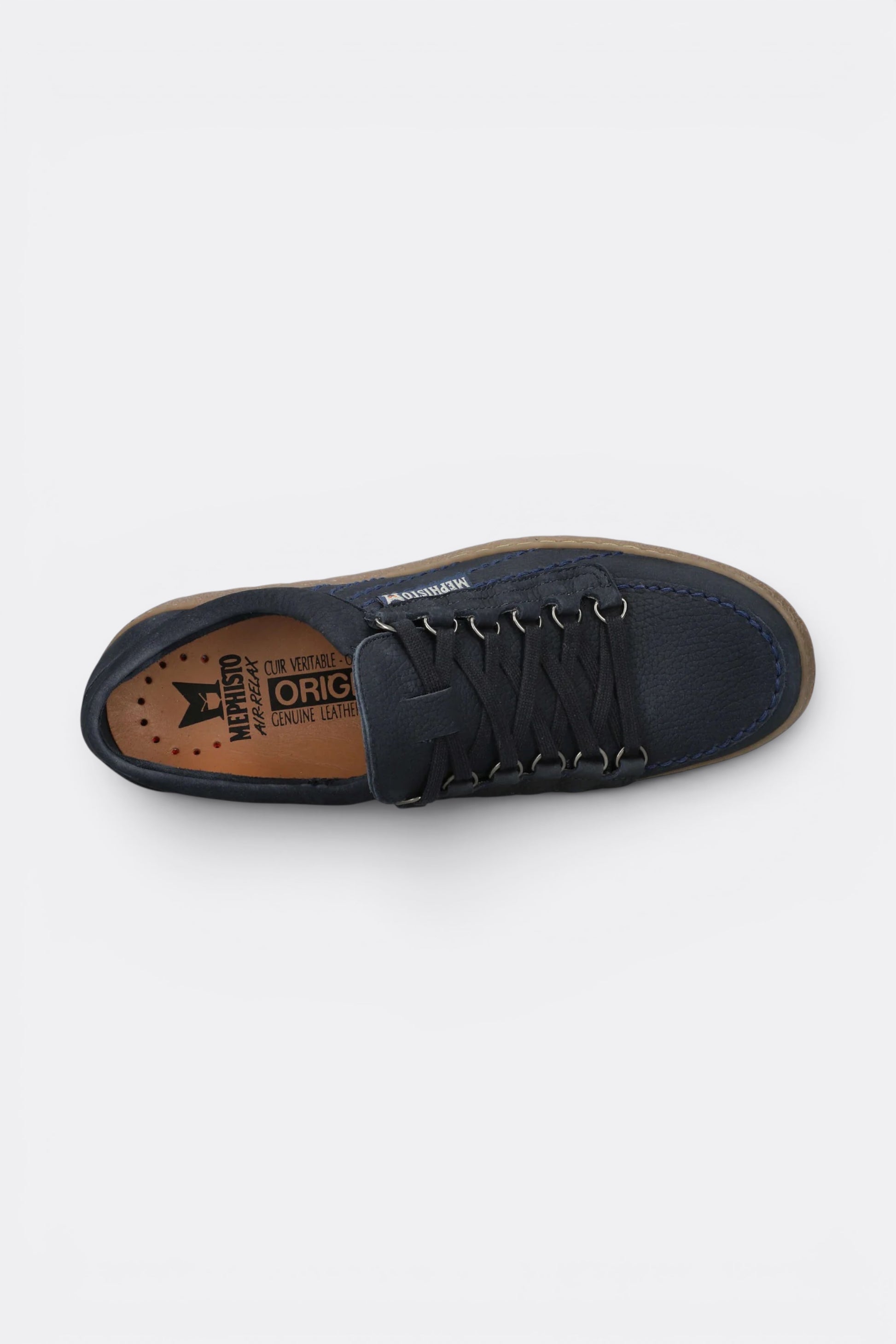 Mephisto Rainbow Navy Sportbuck | Chaussure Cuir SOFT-AIR | Edgar Bdx