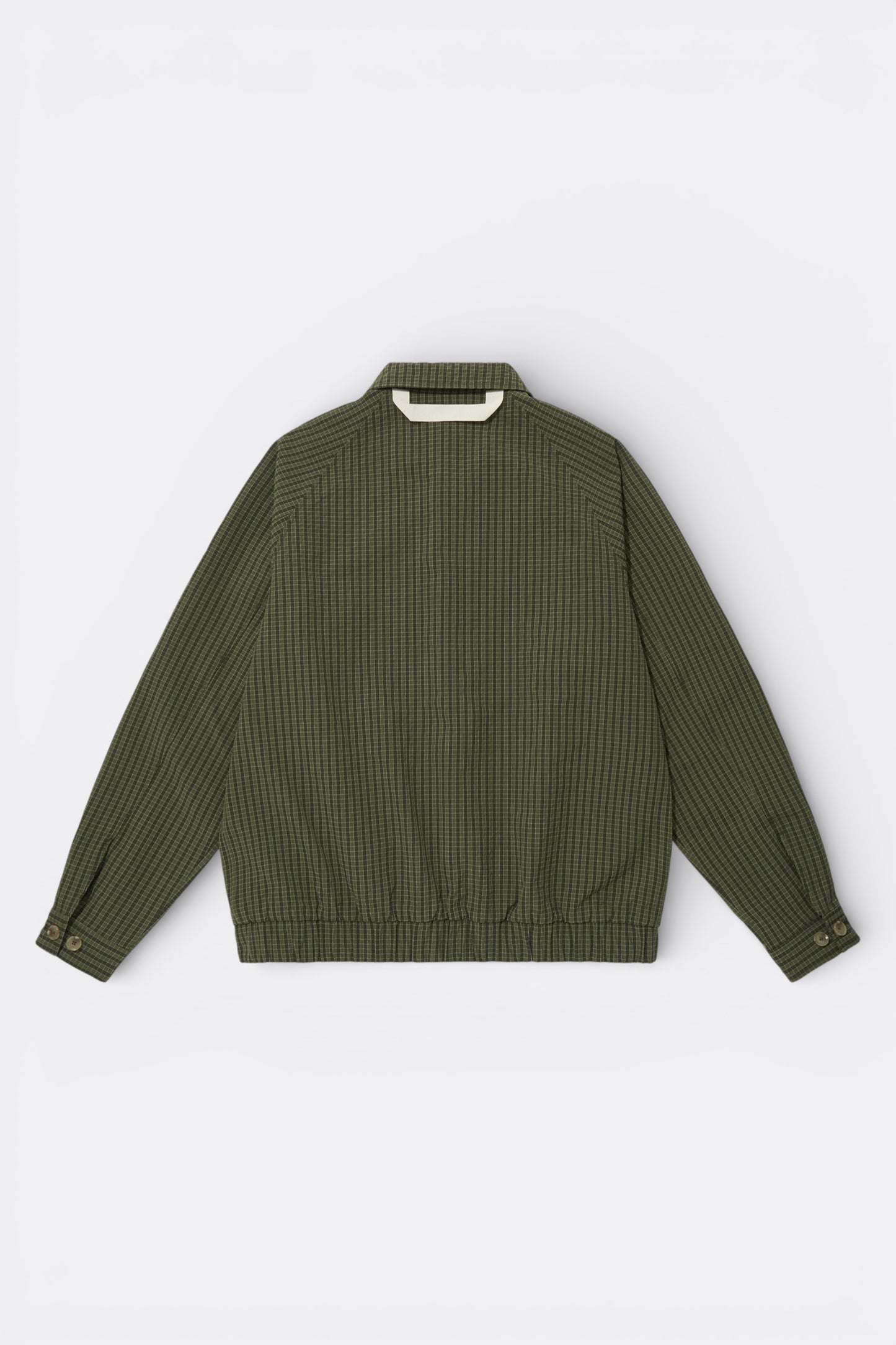 Merely Made - Bubble Check Raglan Blouson (Olive Check)