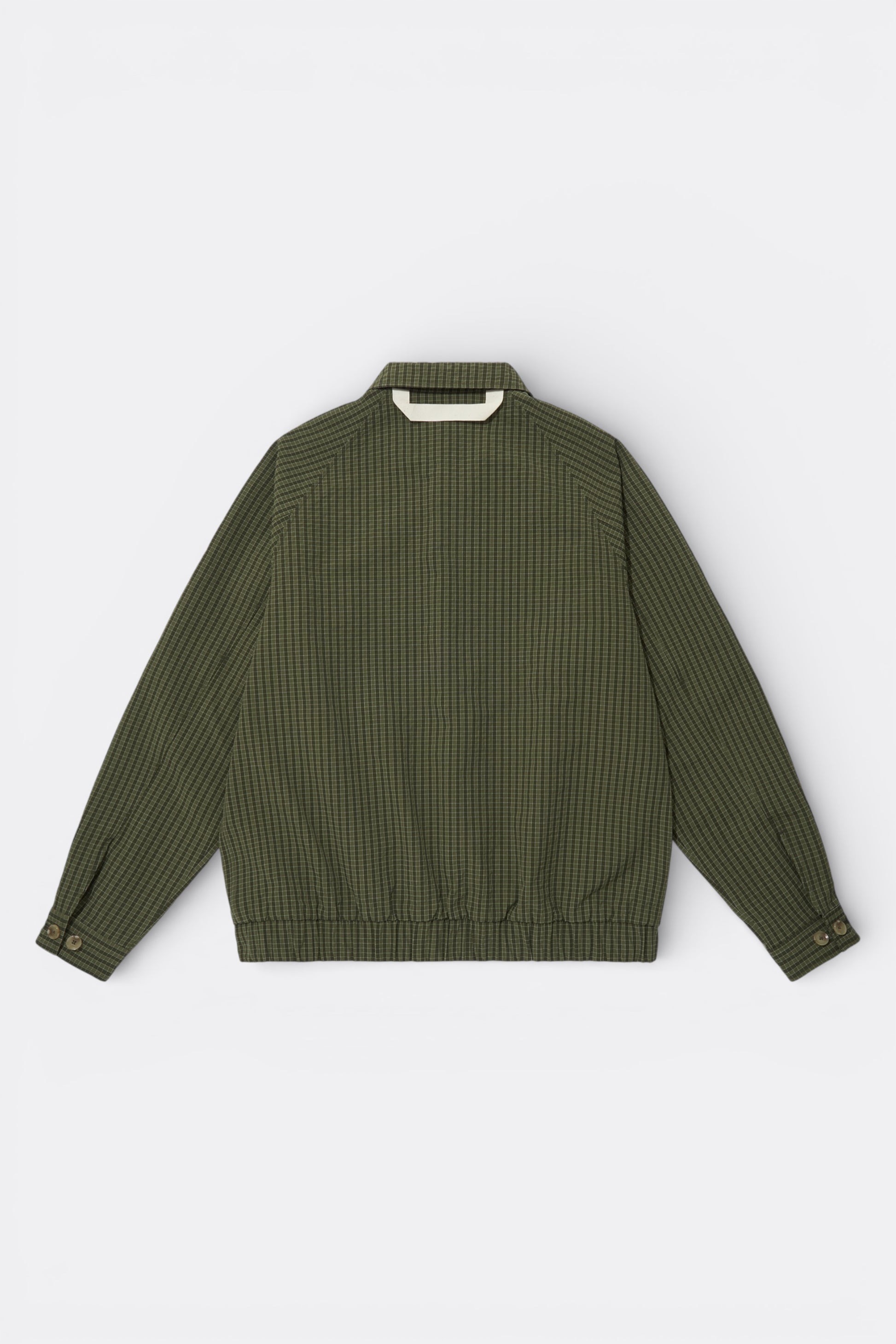 Merely Made - Bubble Check Raglan Blouson (Olive Check)