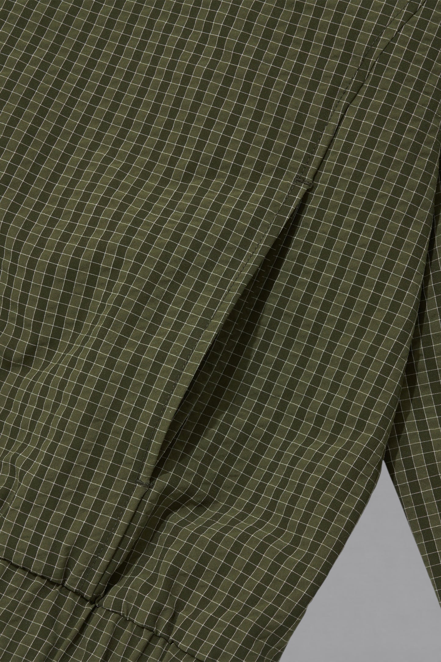 Merely Made - Bubble Check Raglan Blouson (Olive Check)