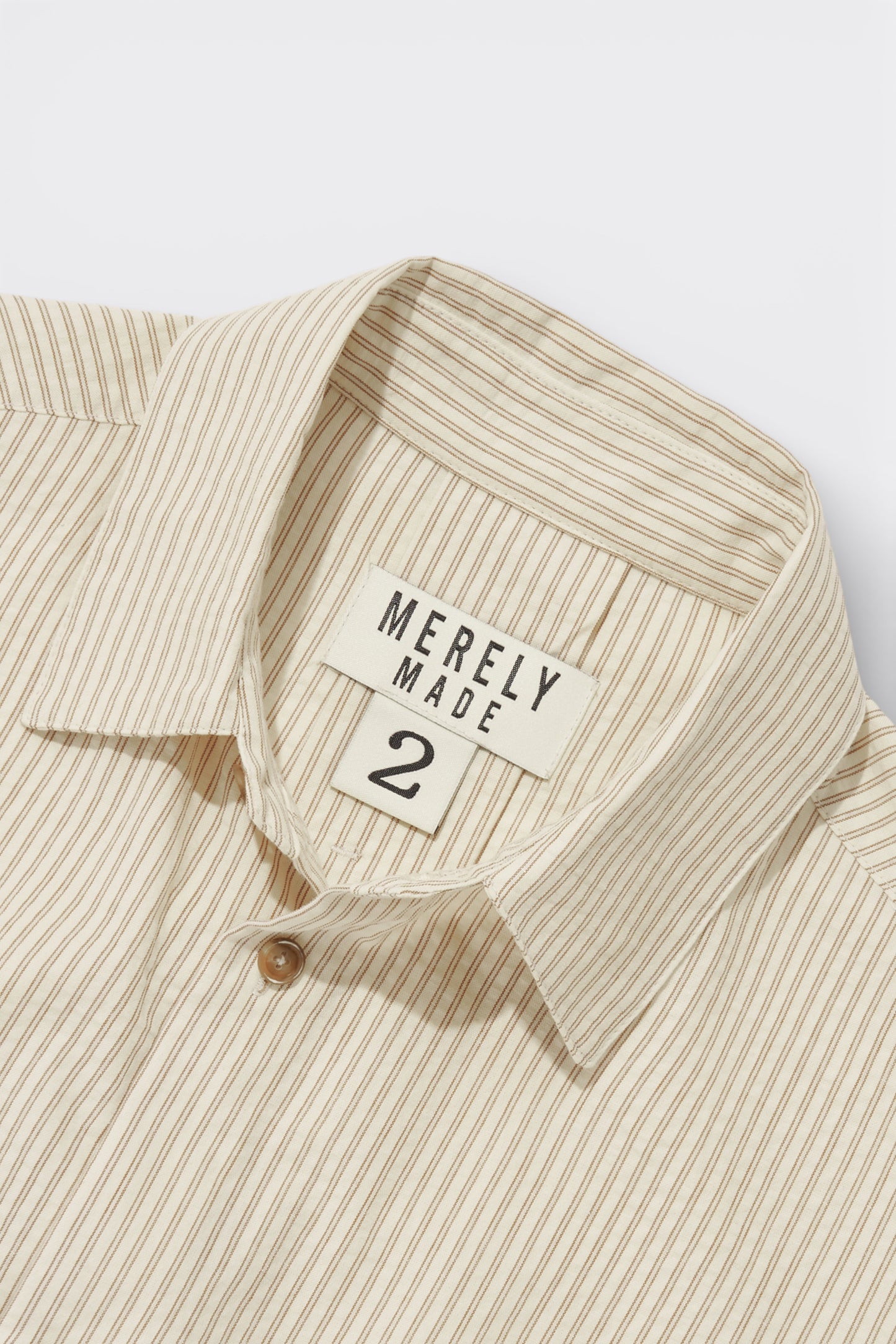 Merely Made - Classic Seersucker Stripe Over Shirts (Ecru Beige)