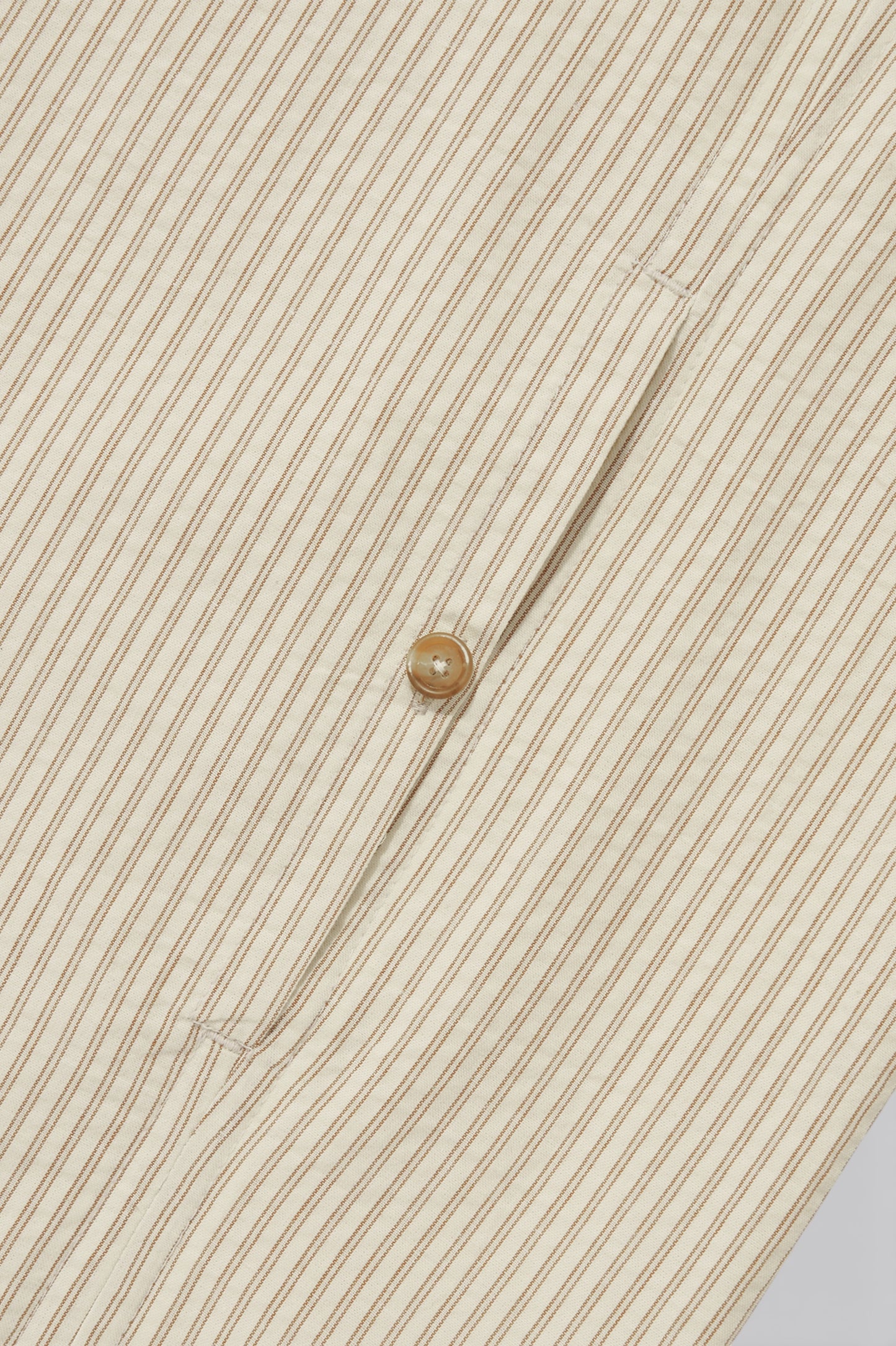 Merely Made - Classic Seersucker Stripe Over Shirts (Ecru Beige)