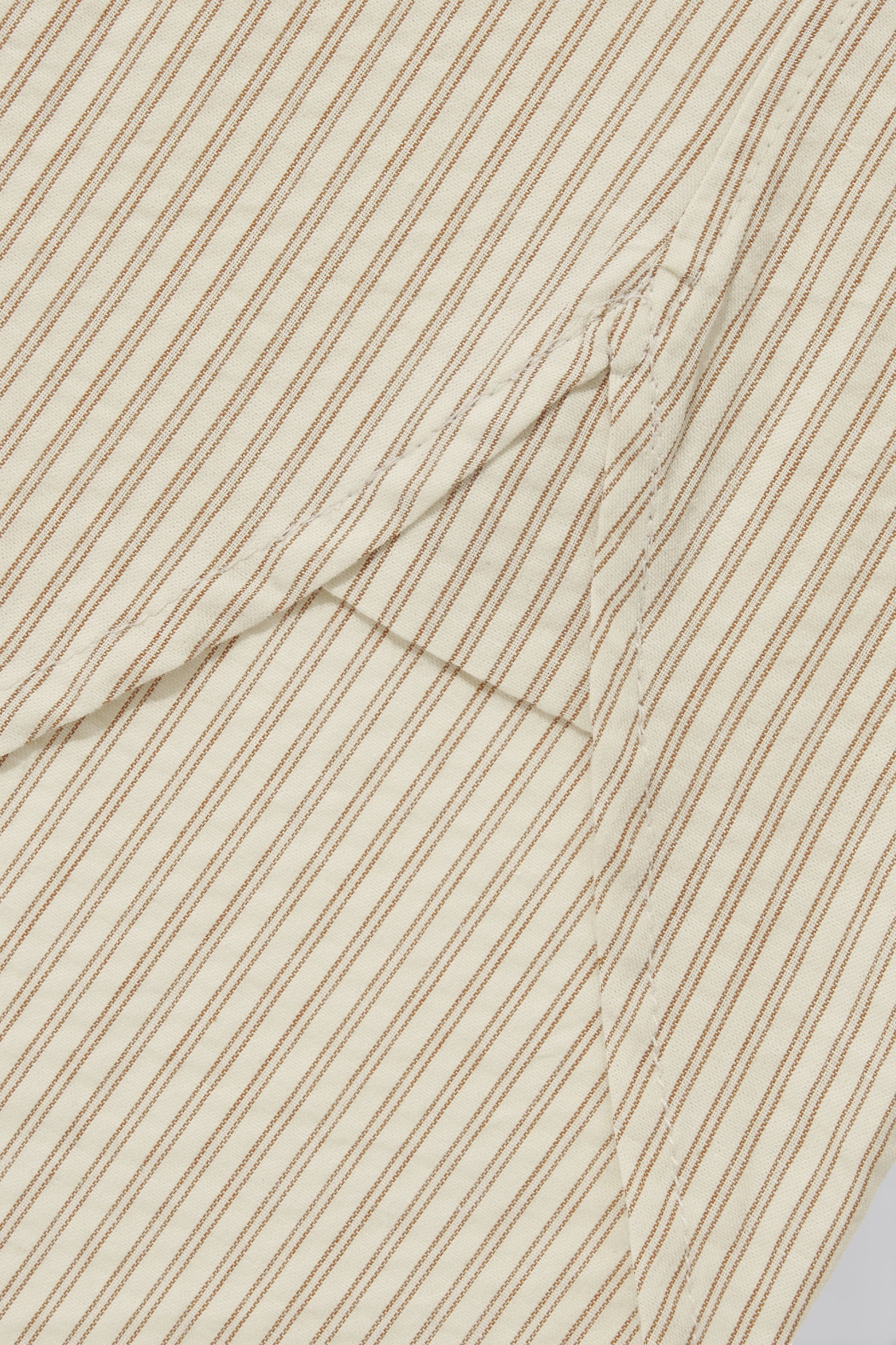 Merely Made - Classic Seersucker Stripe Over Shirts (Ecru Beige)