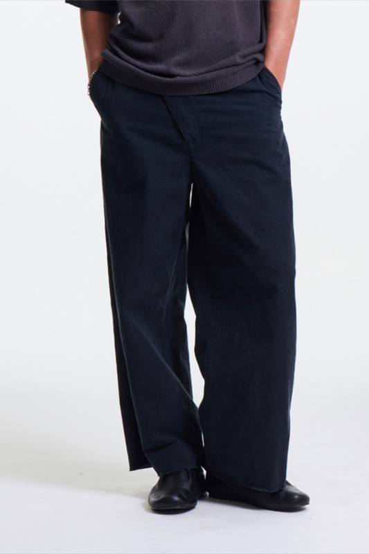 Merely Made - Cotton Cation Twist Wide Pants (Charcoal Grey)