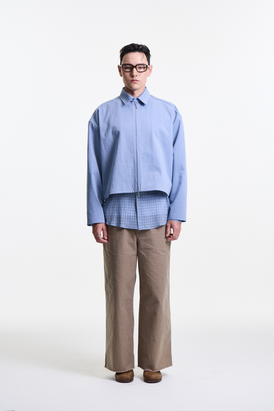 Merely Made - Cotton Cation Twist Wide Pants (Smoky Beige)