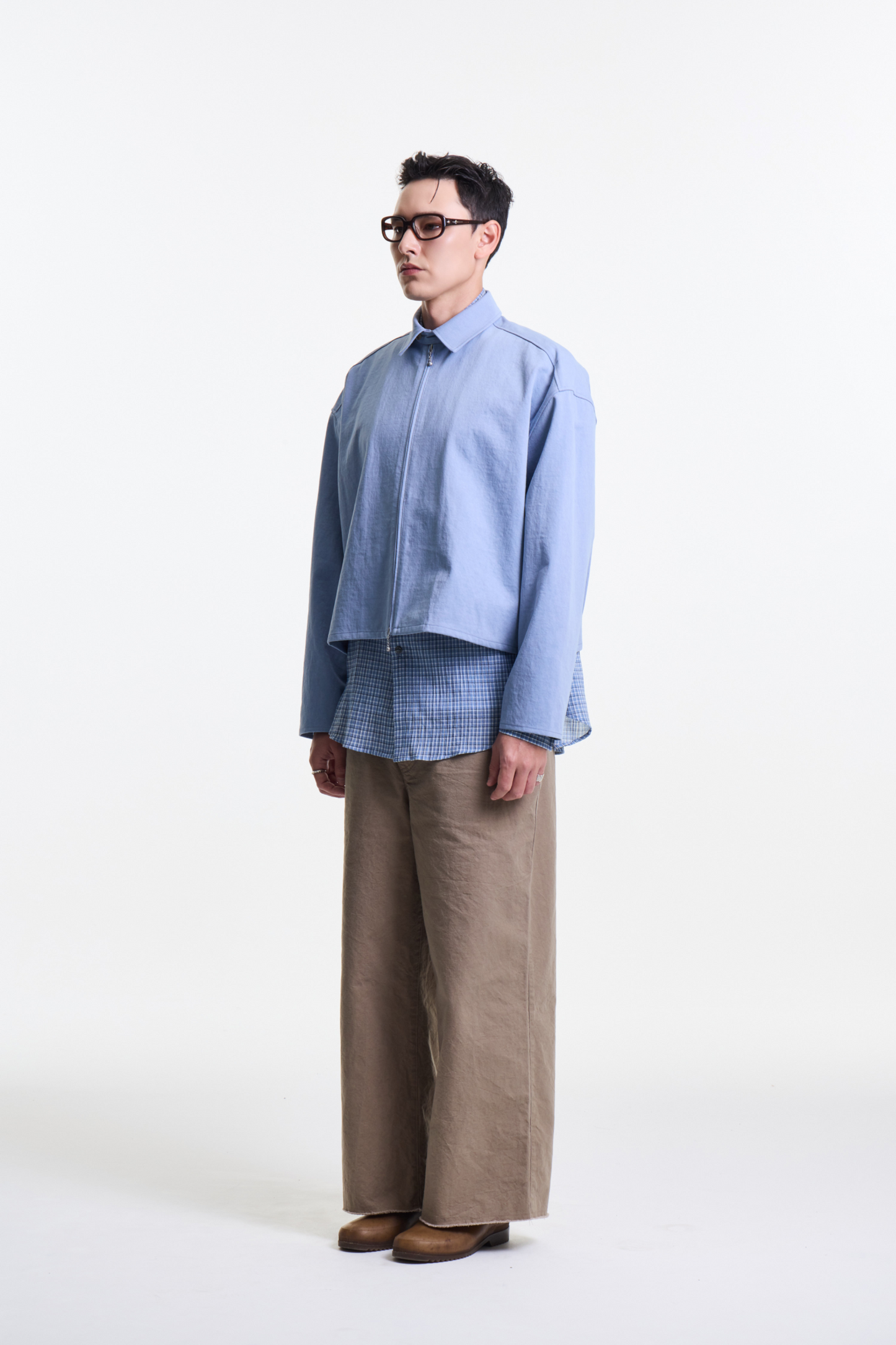Merely Made - Cotton Cation Twist Wide Pants (Smoky Beige)