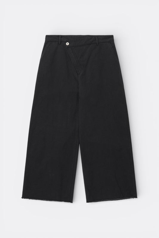 Merely Made - Cotton Cation Twist Wide Pants (Charcoal Grey)