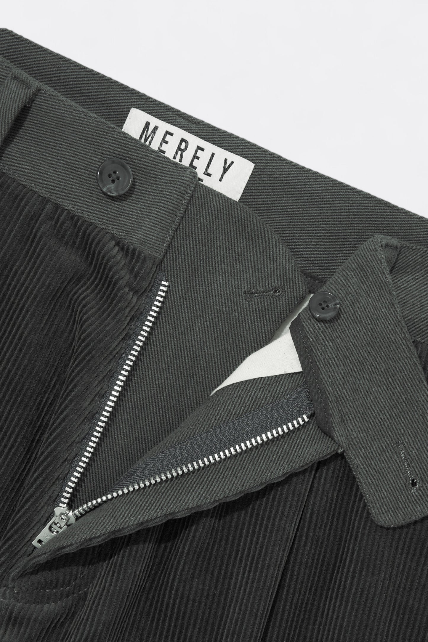 Merely Made - Merely Premium Dual Fabric Contrast Wide Pants (Cocoa Brown)