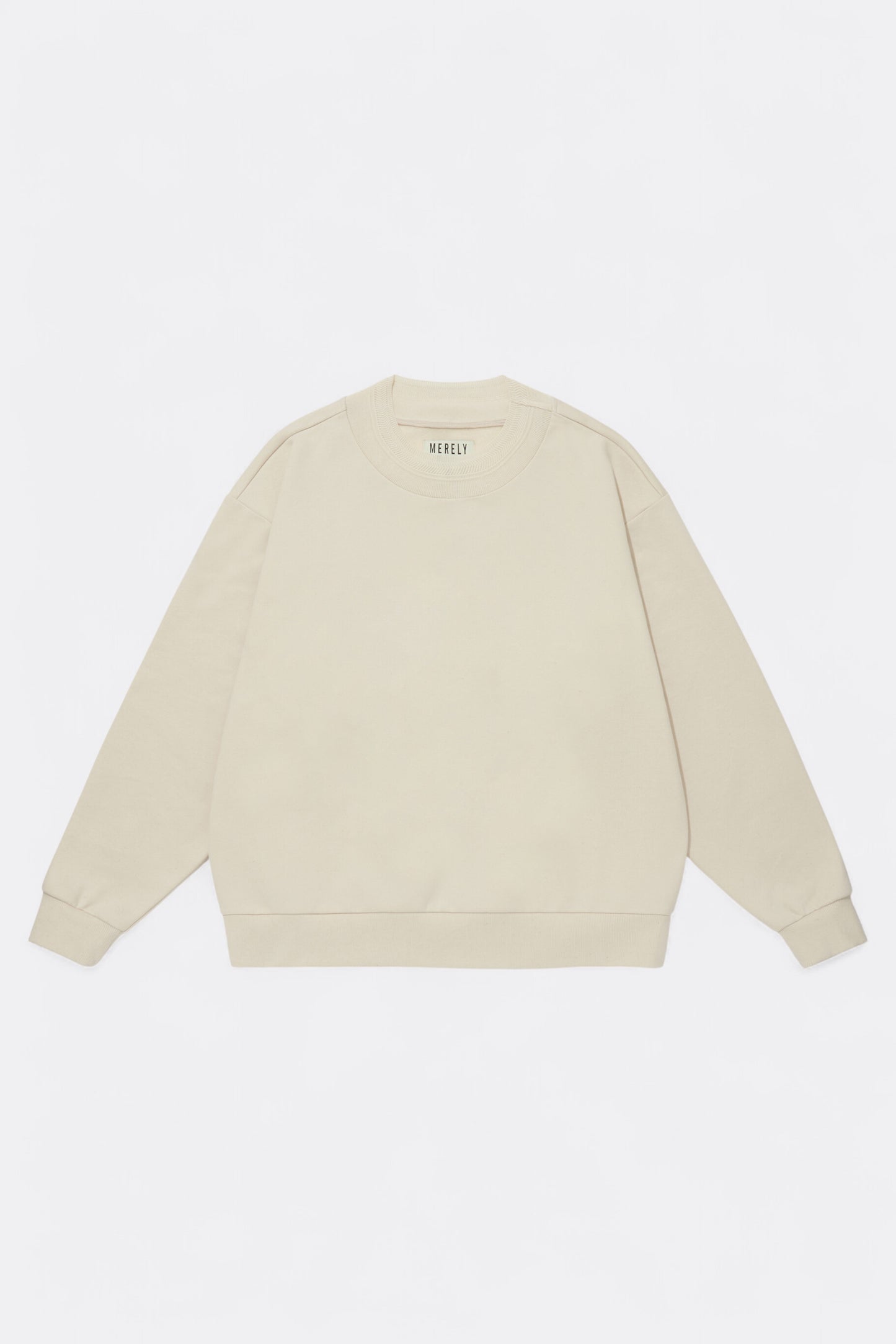 Merely Made - Merely Premium Jacquard Wide Rib Sweatshirt (Cosmic Latte)