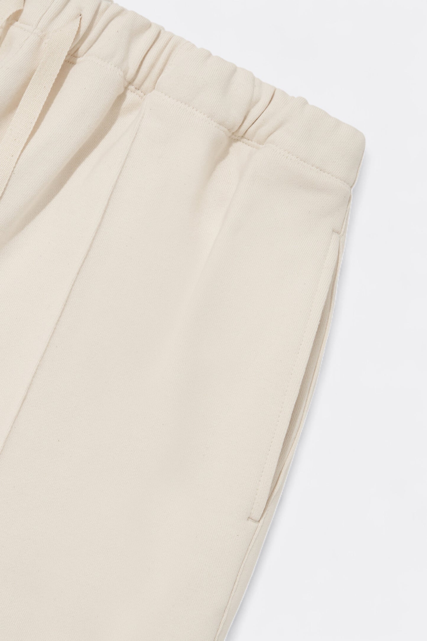 Merely Made - Merely Premium Pintuck Jersey Wide Pants (Cosmic Latte)