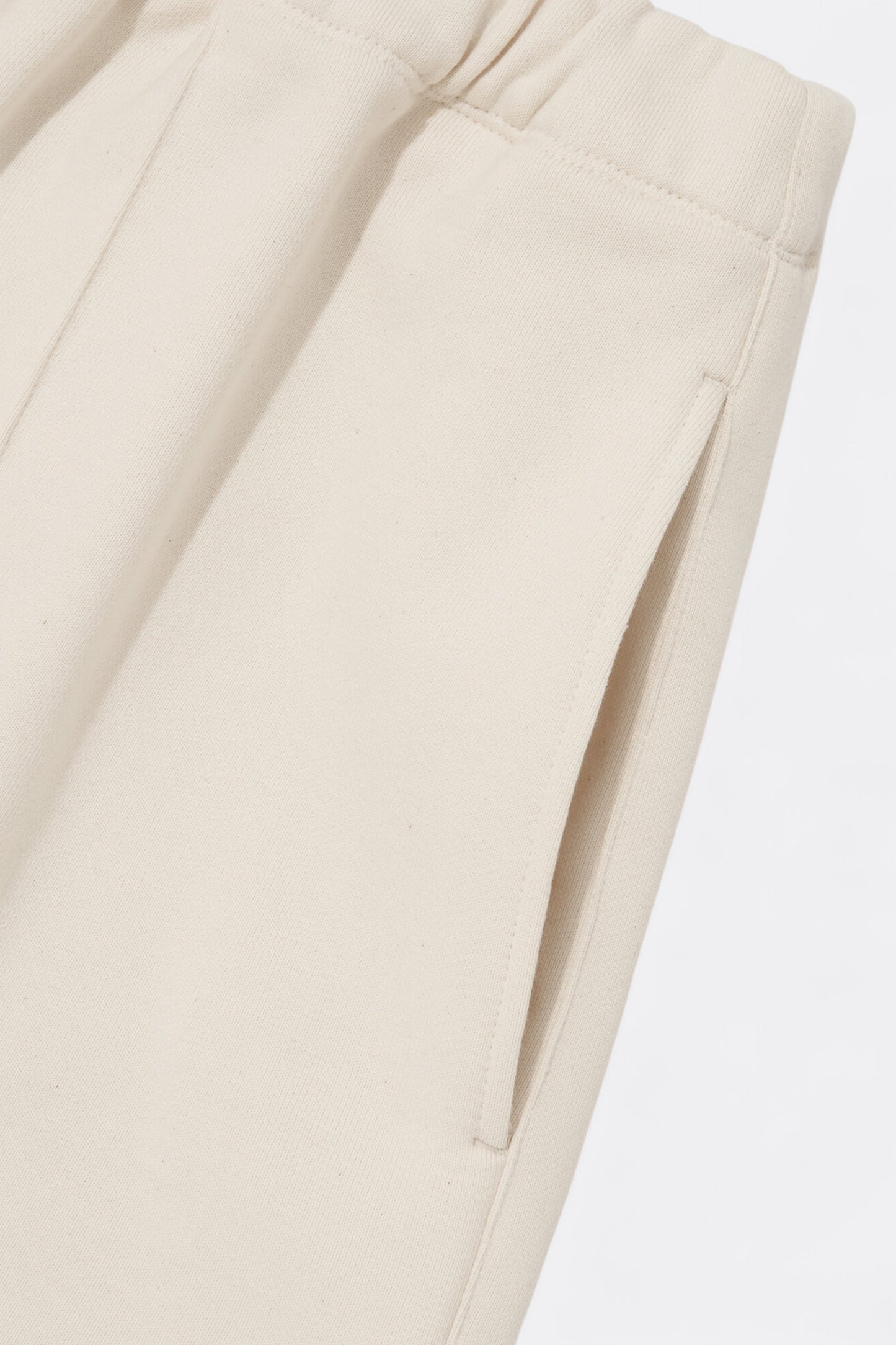 Merely Made - Merely Premium Pintuck Jersey Wide Pants (Cosmic Latte)