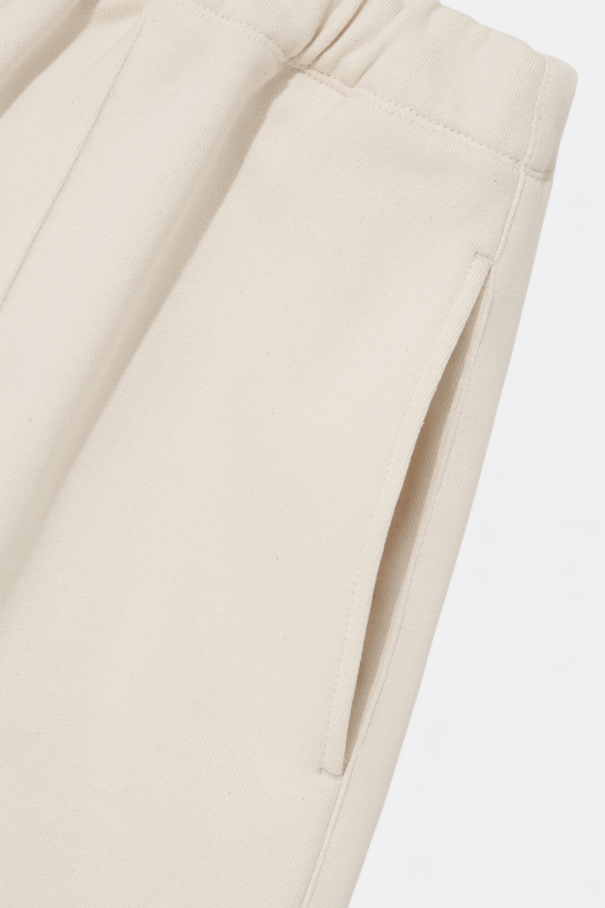 Merely Made - Merely Premium Pintuck Jersey Wide Pants (Cosmic Latte)