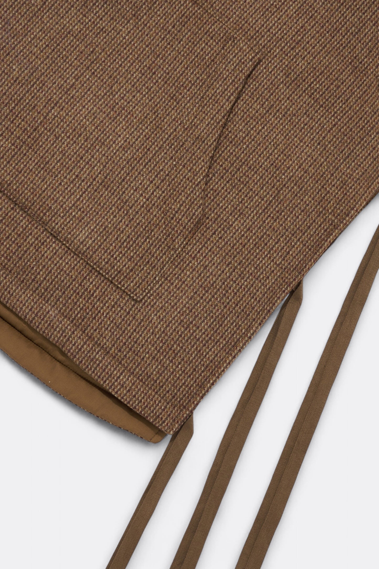 Merely Made - Merely Premium Tweed Checked Wool Vest (Mixnut Brown)