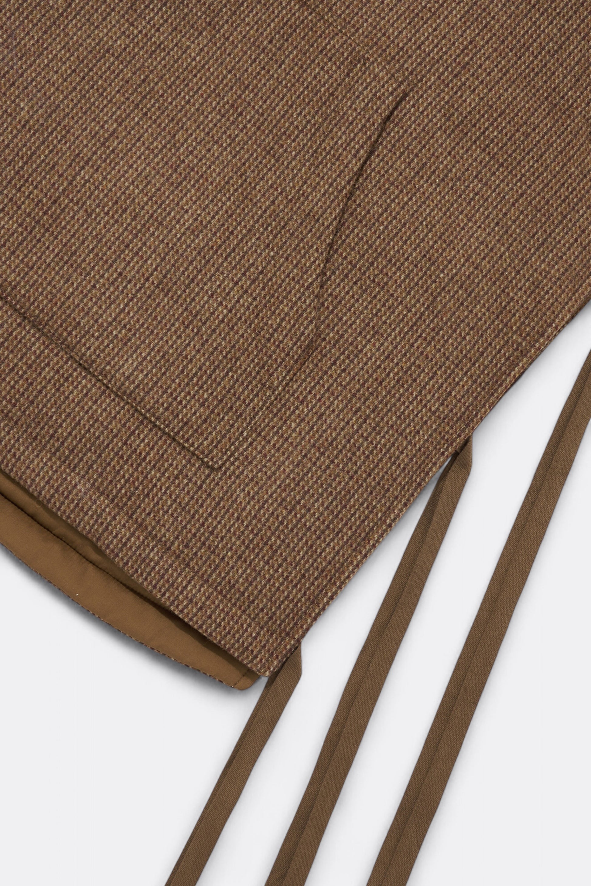 Merely Made - Merely Premium Tweed Checked Wool Vest (Mixnut Brown)