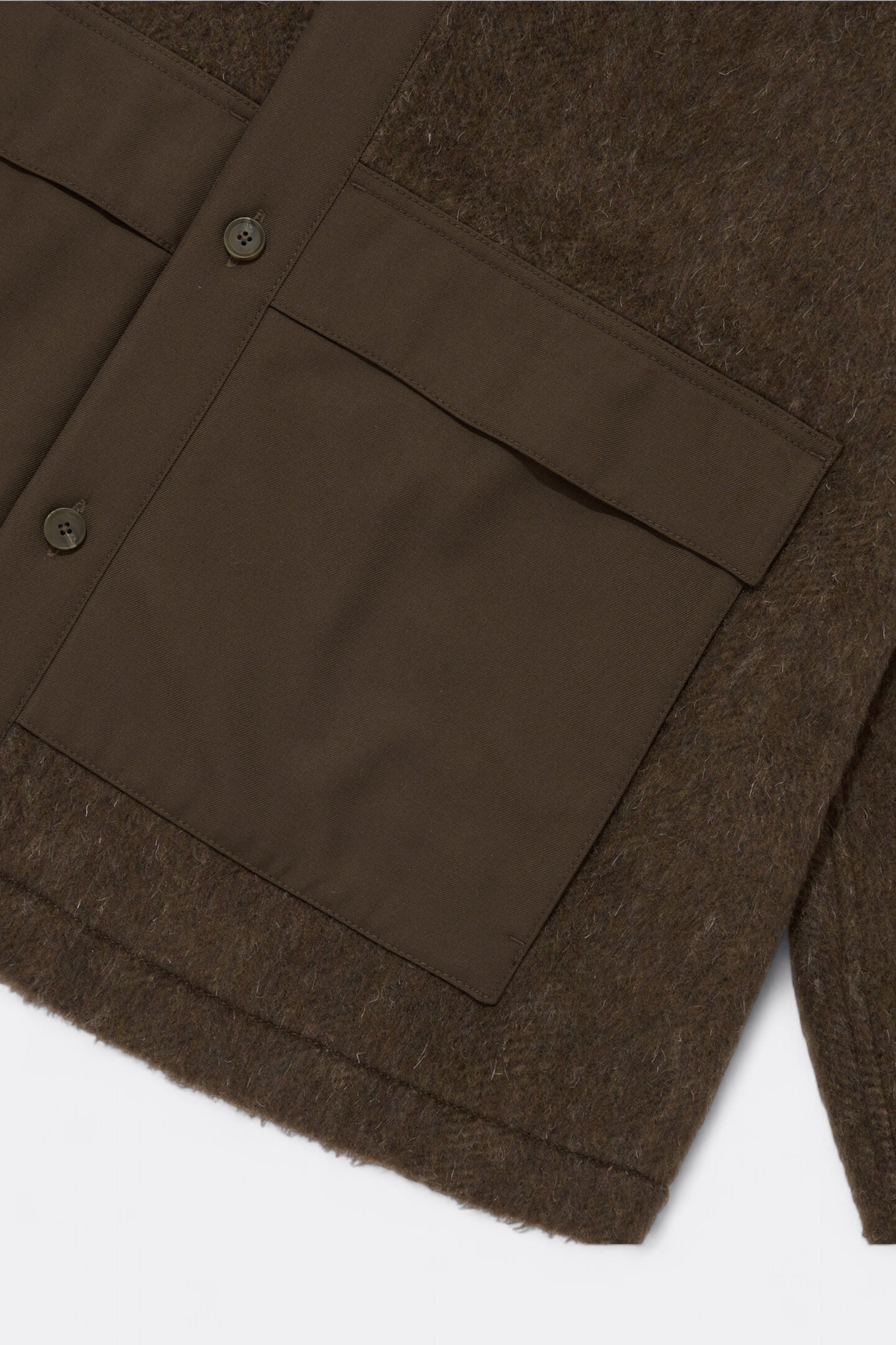 Merely Made - Merely Premium Wool Blend Melton Berkut Cardigan (Van Dyke Brown)