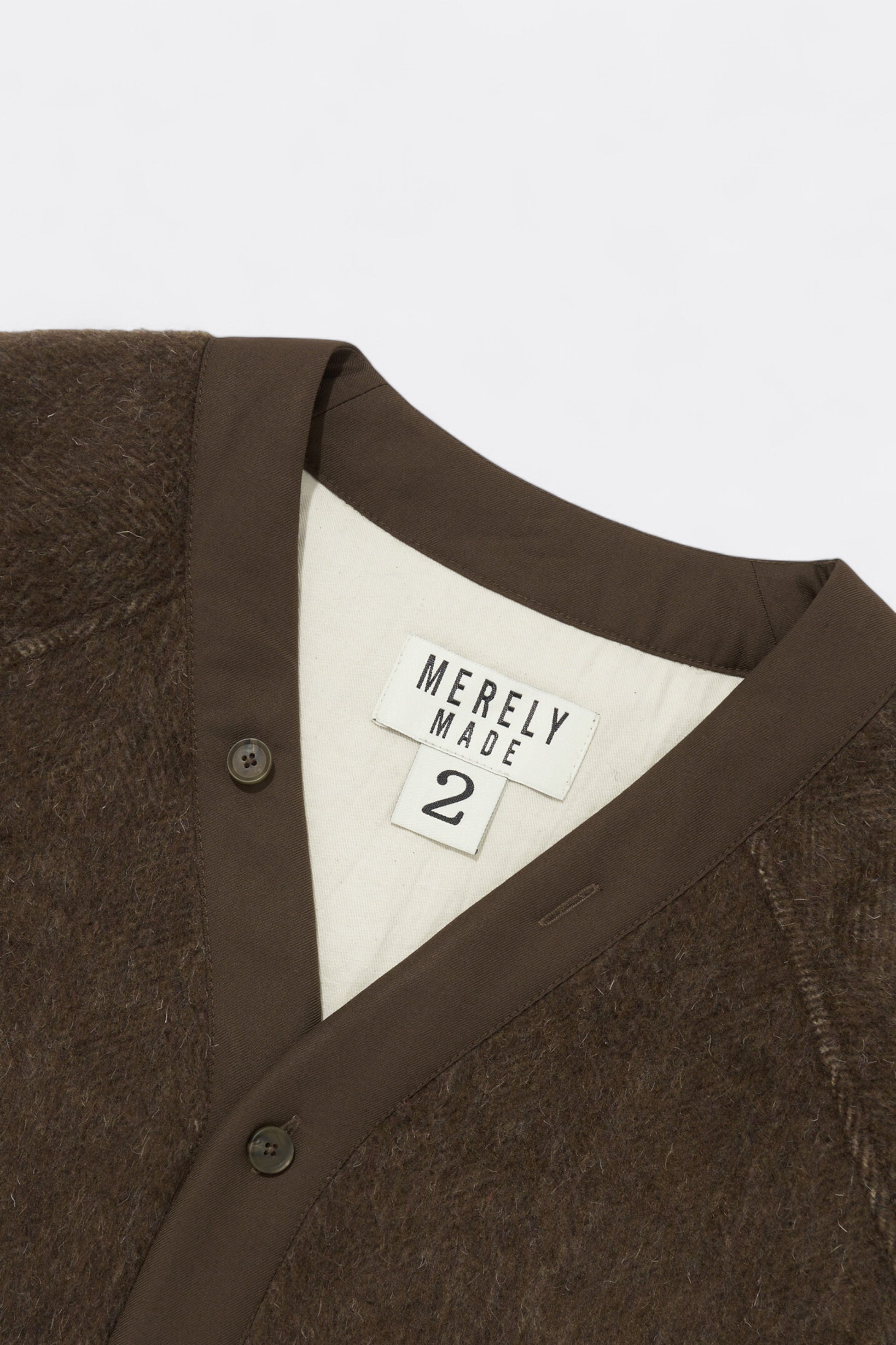 Merely Made - Merely Premium Wool Blend Melton Berkut Cardigan (Van Dyke Brown)