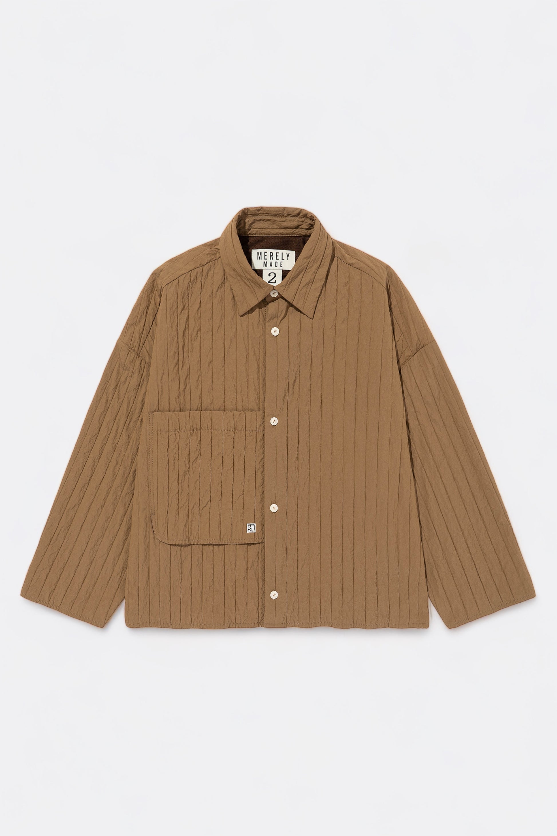 Merely Made - Merely Quilted Cropped Shirt (Sage Brown)