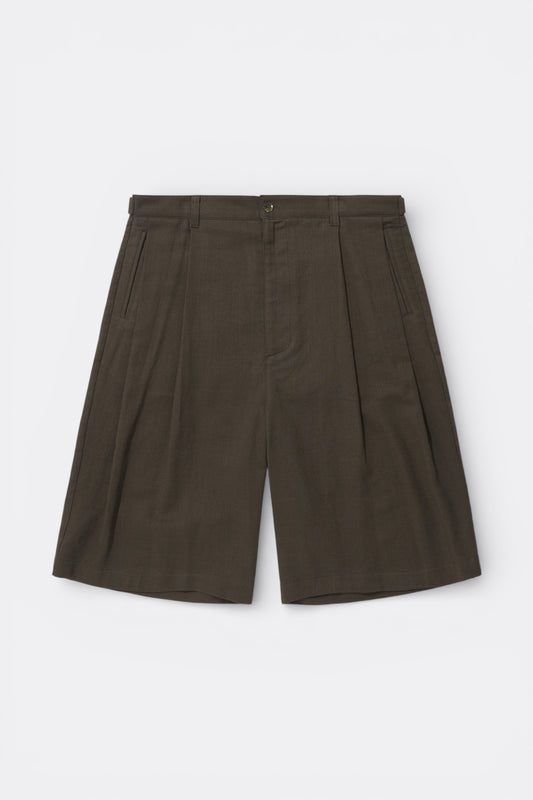 Merely Made - Nomadic Relaxed Wide Shorts (Ebony Oak)