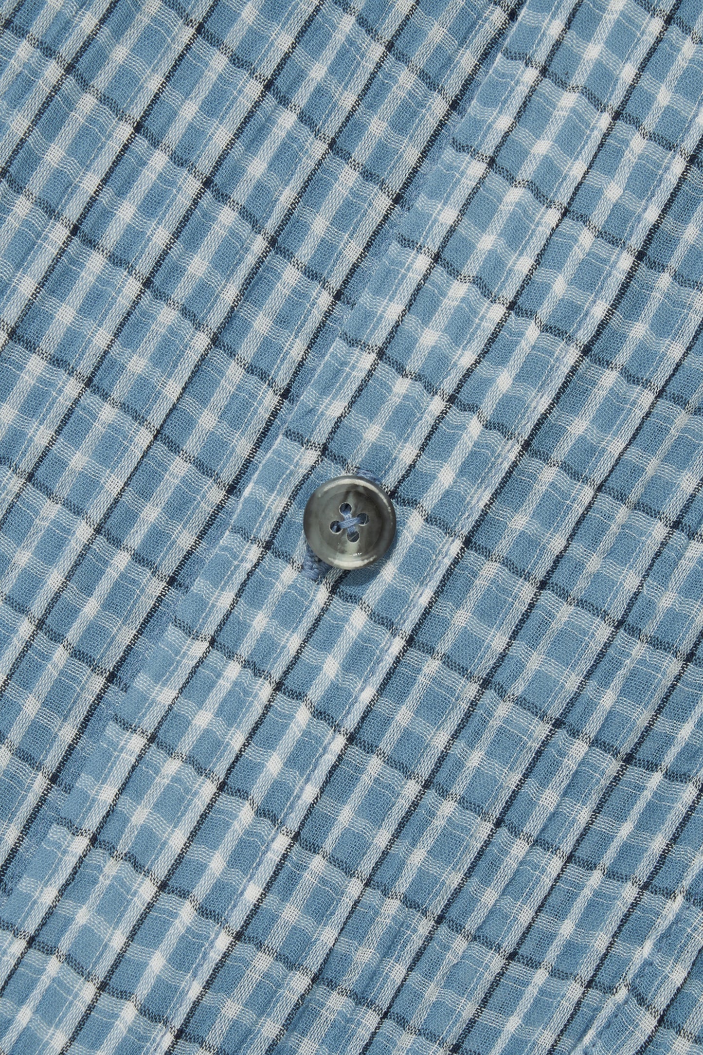 Merely Made - Ronacheck Wrinkle Over Sized Shirts (Light Sky Blue)