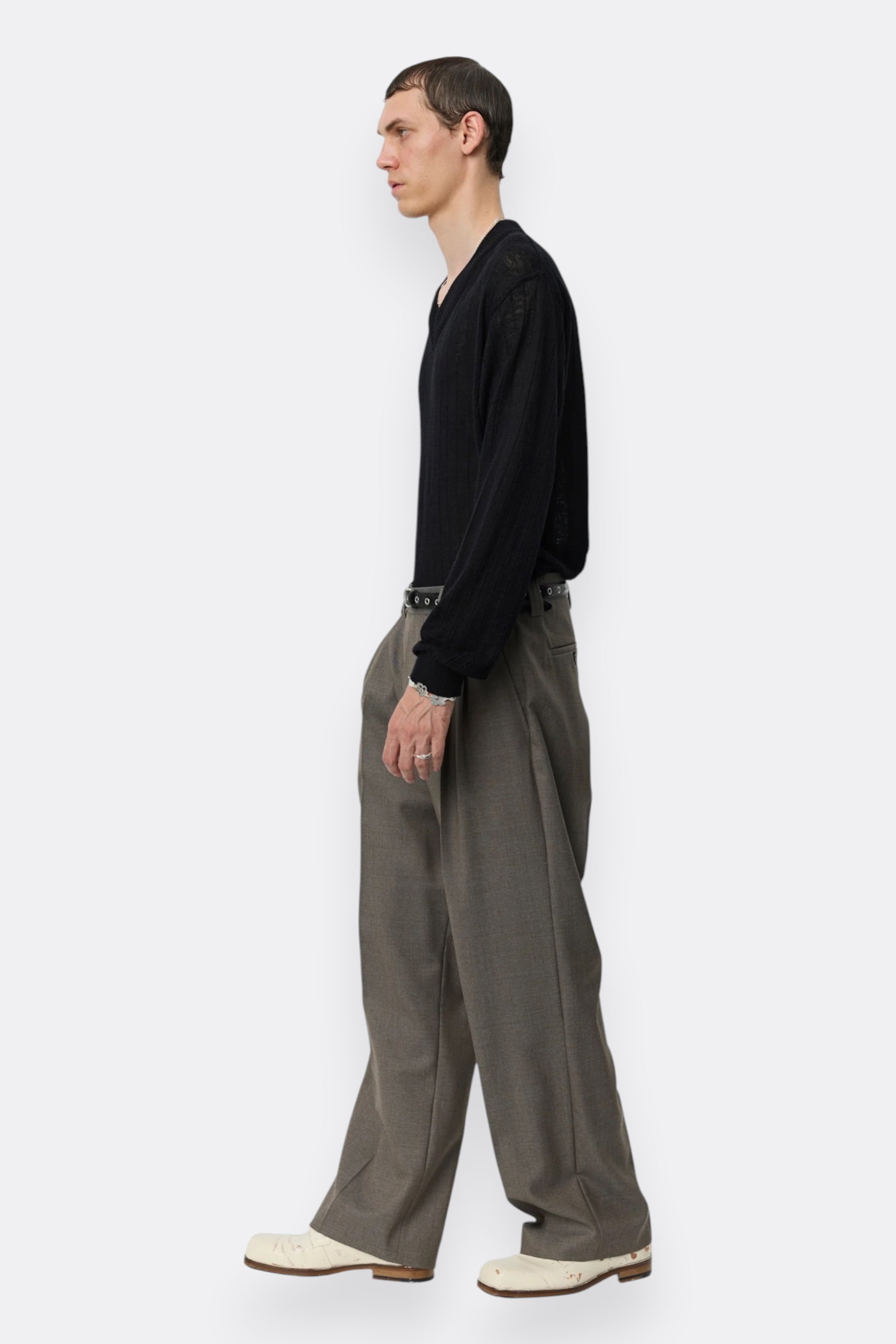 Classic Trousers mfpen - Pantalon Laine Homme | Taupe Italie