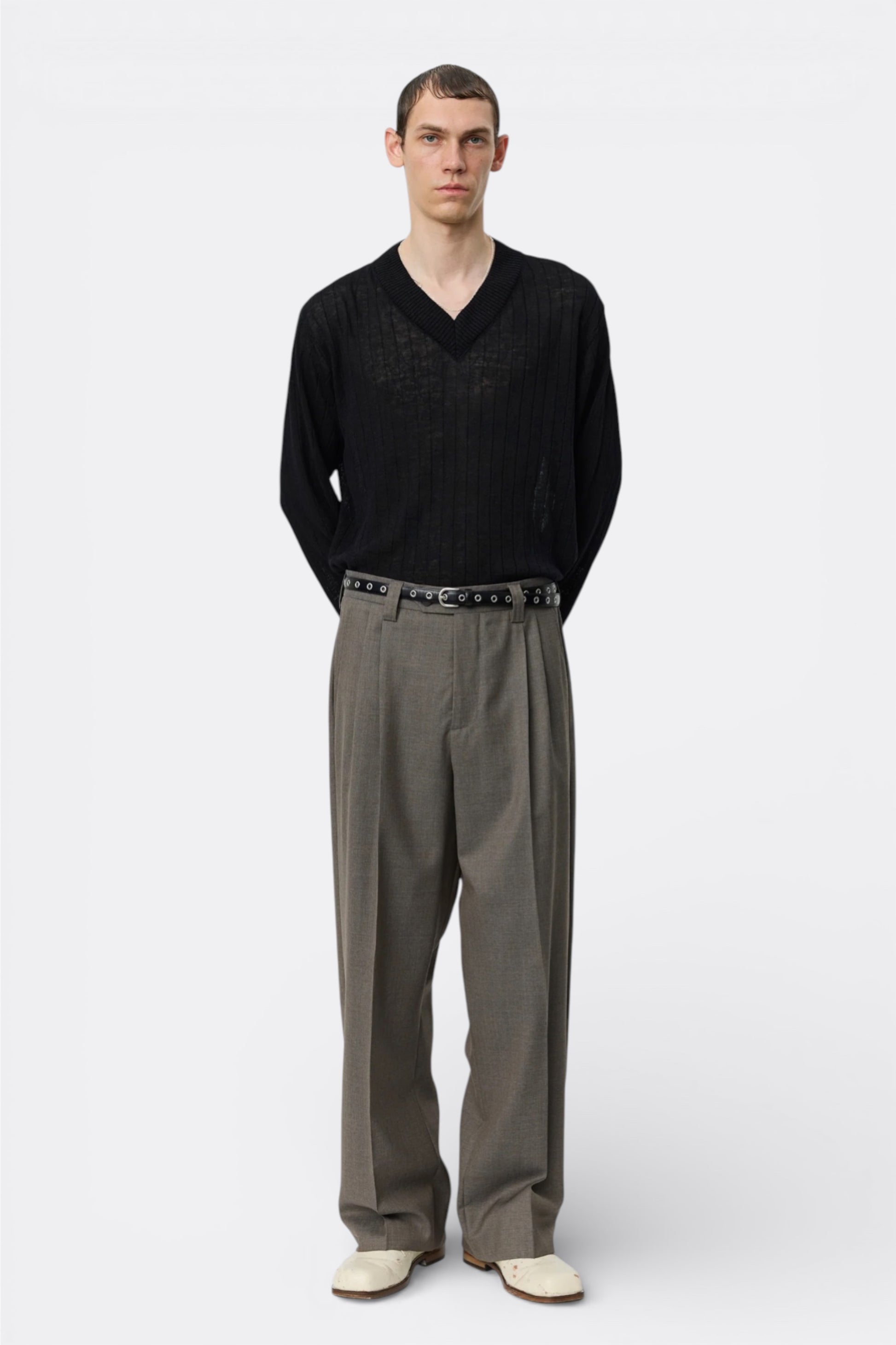 Classic Trousers mfpen - Pantalon Laine Homme | Taupe Italie