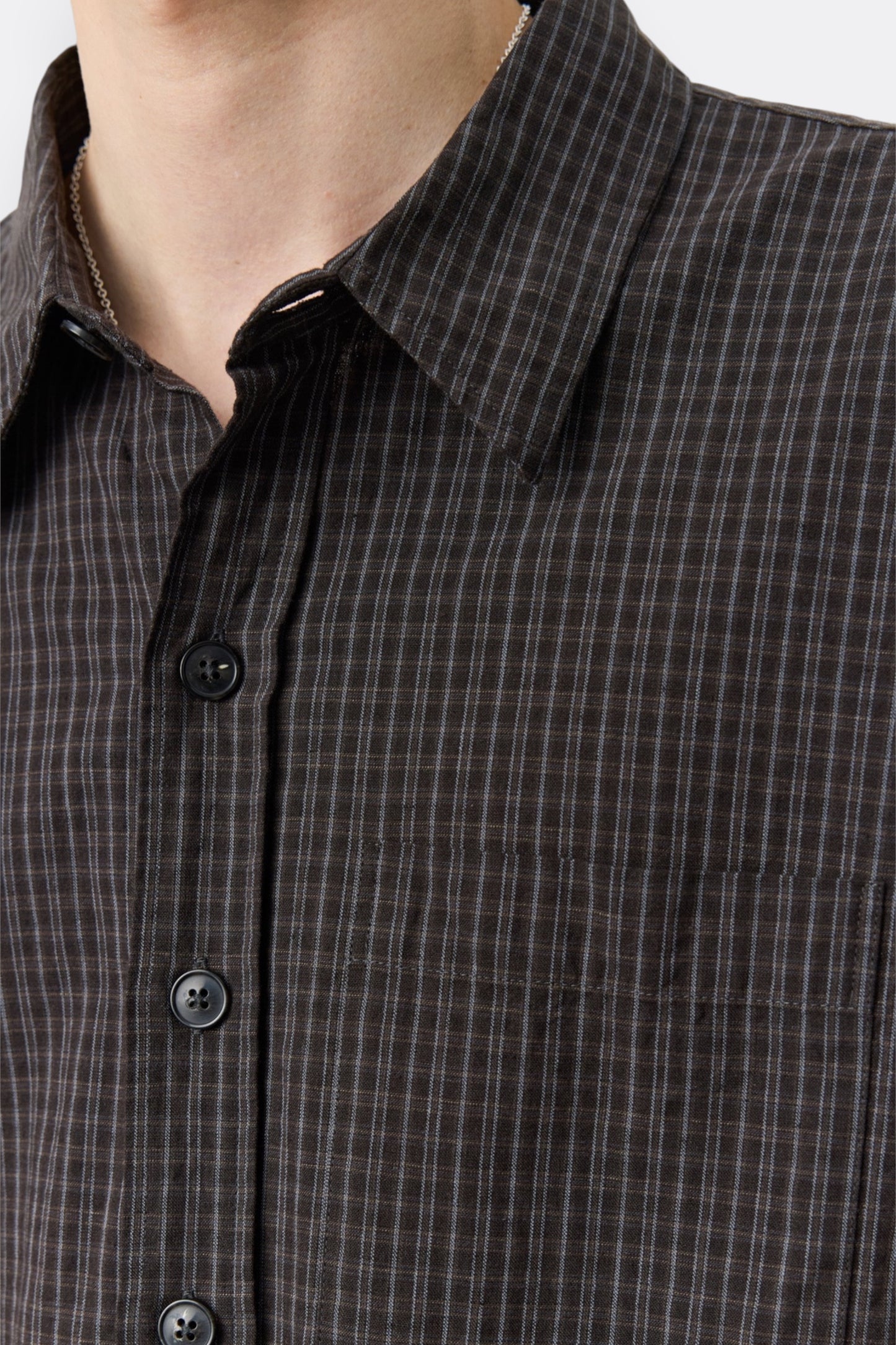 Priority Shirt mfpen - Chemise Lin Coton Homme | Carreaux Portugal