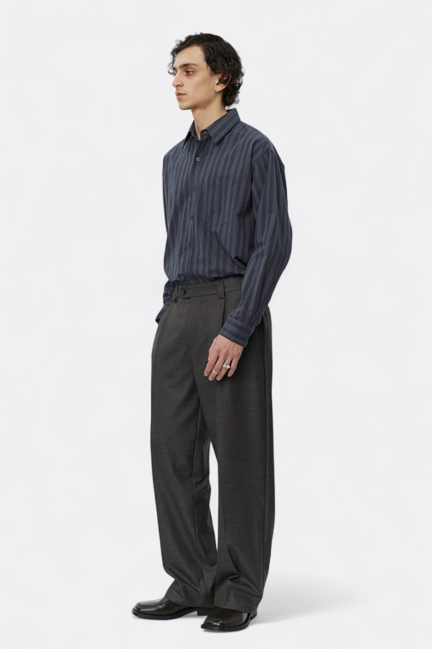 mfpen - Service Trousers (Warm Grey Twist Wool)