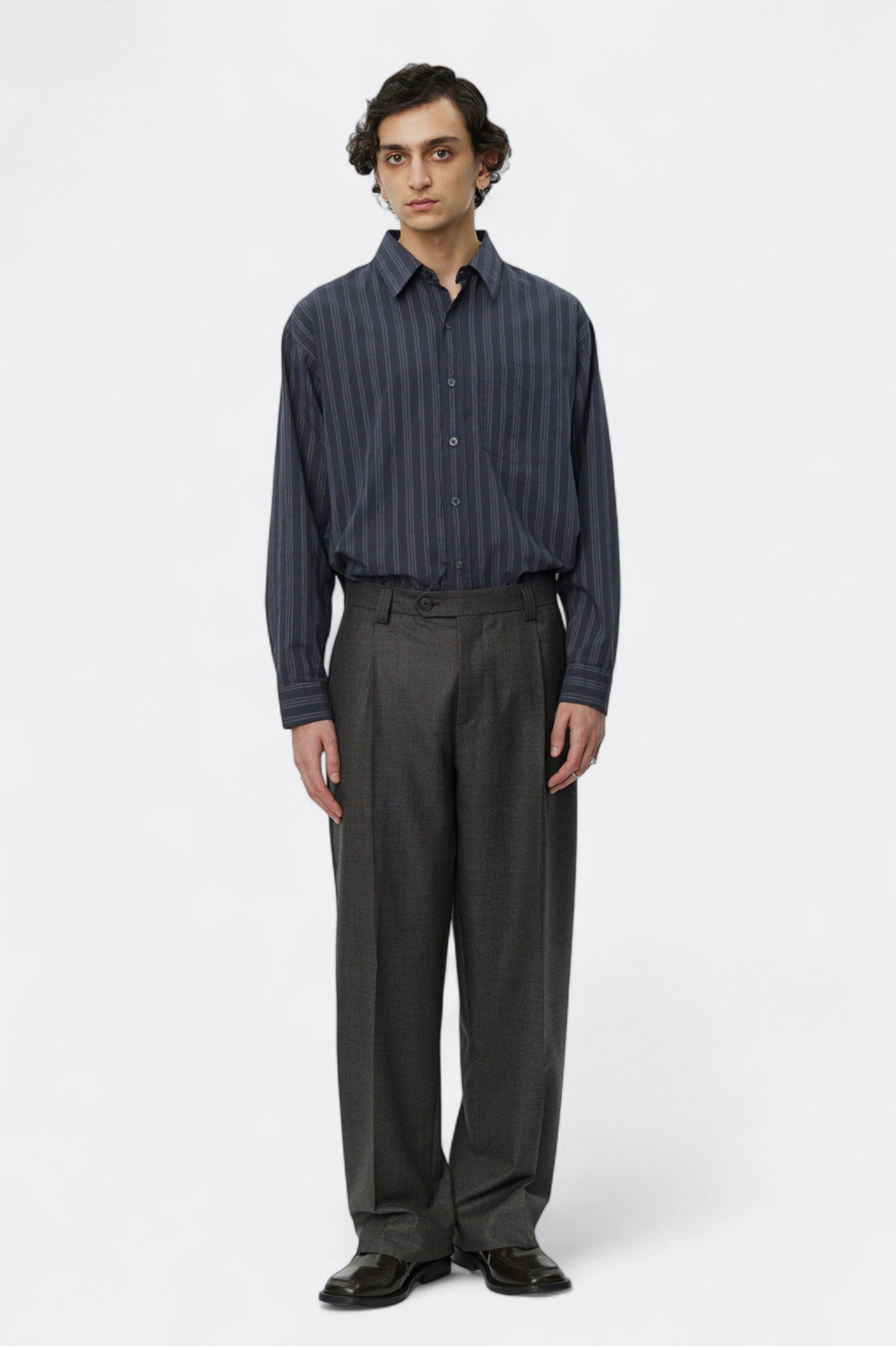 mfpen - Service Trousers (Warm Grey Twist Wool)