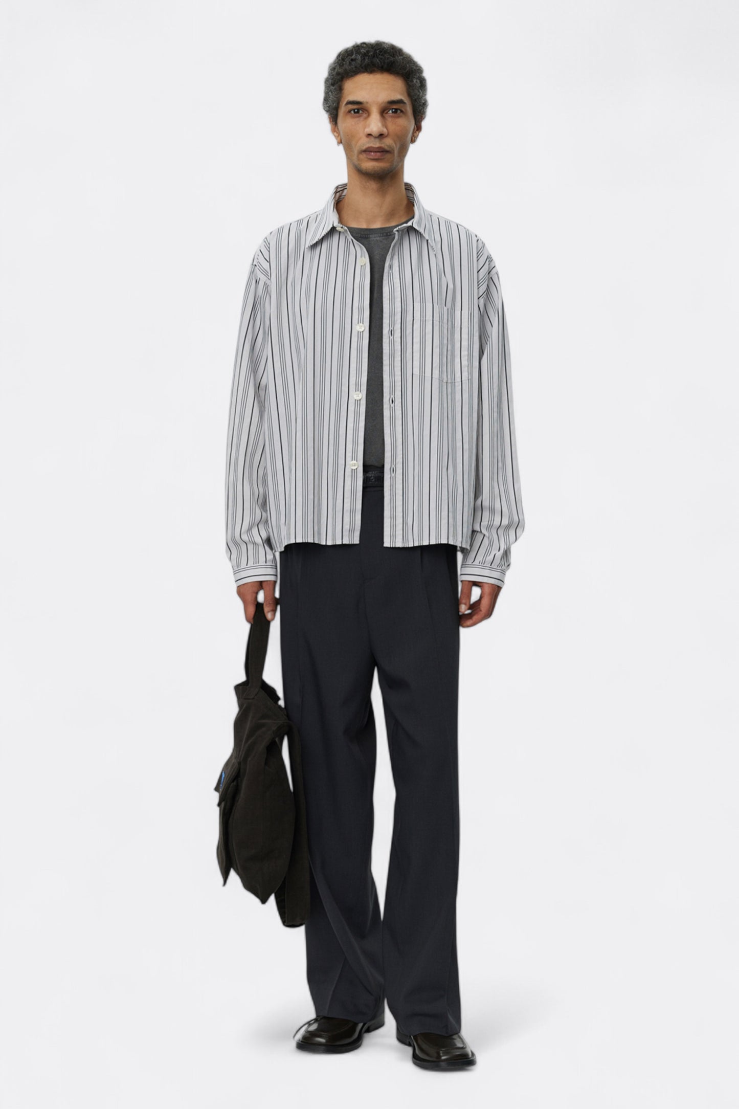 mfpen - Snooze Shirt (Grey Raised Stripe)