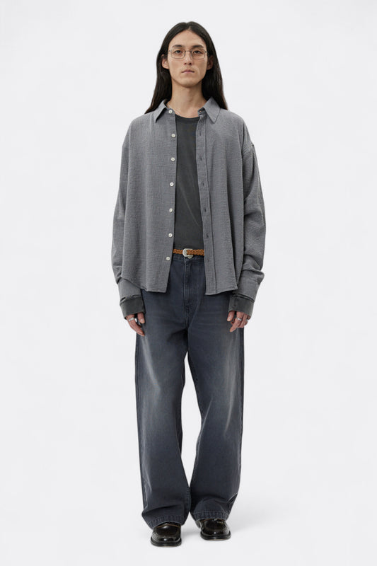 mfpen - Vacation Shirt (Pavement Grey Seersucker)