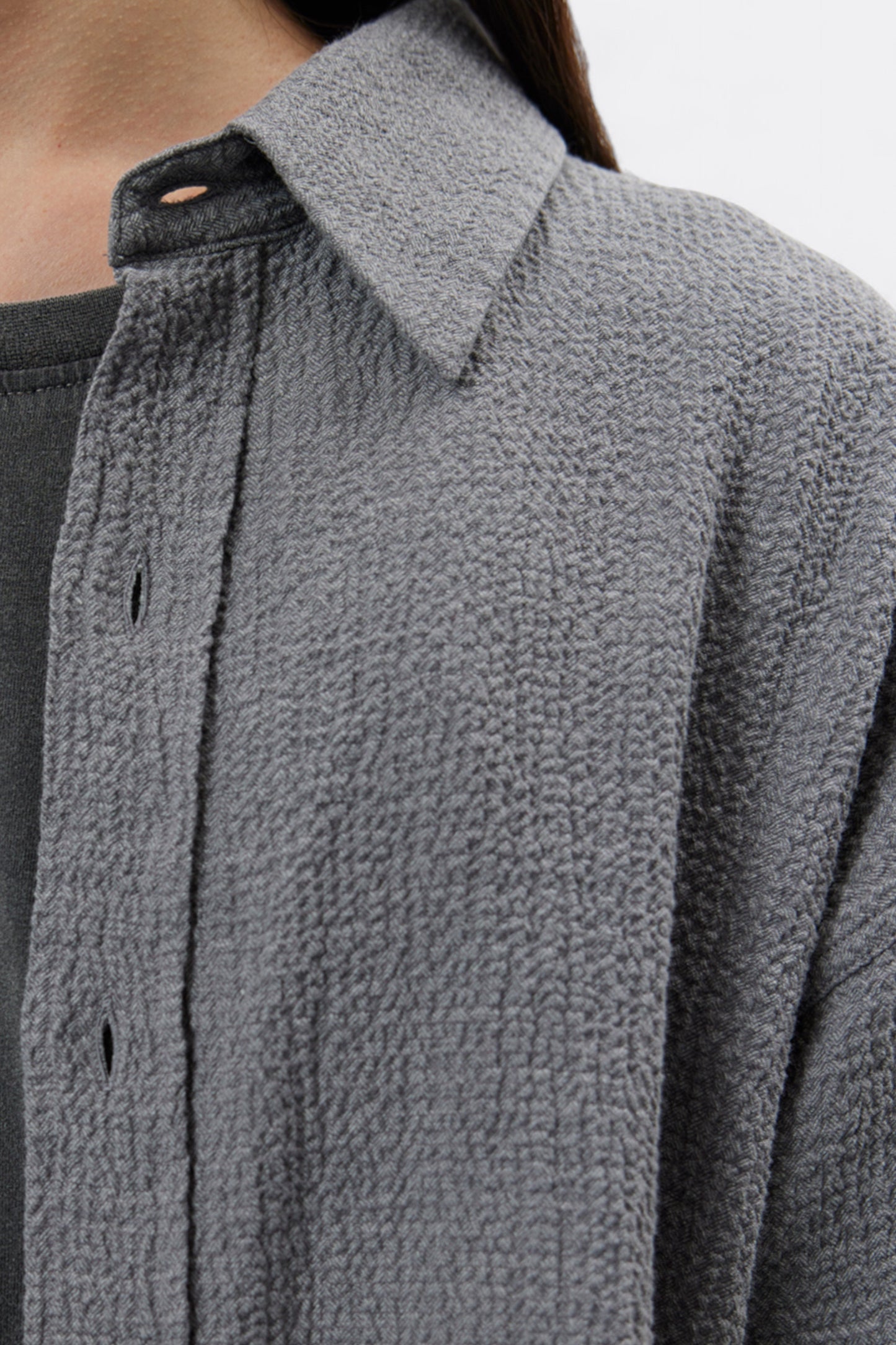 mfpen - Vacation Shirt (Pavement Grey Seersucker)