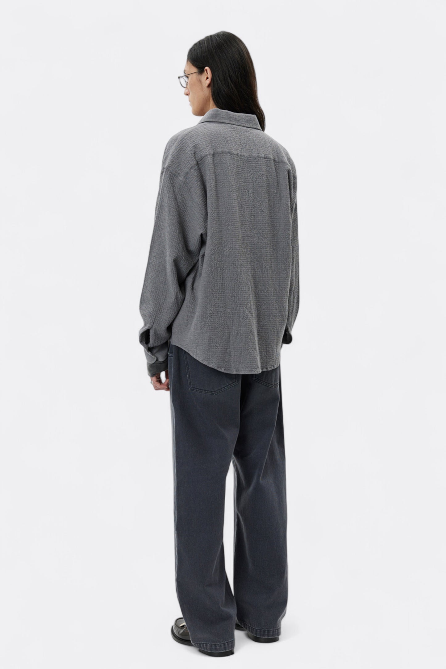 mfpen - Vacation Shirt (Pavement Grey Seersucker)