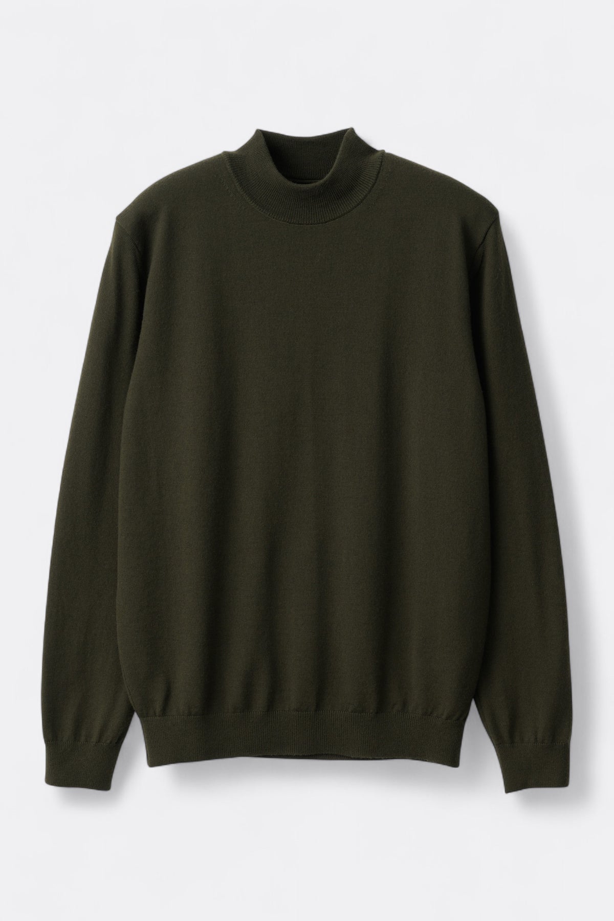 Mooncastle - 12G Wool Mock Neck Sweater (Dark Olive) – Edgar Bdx