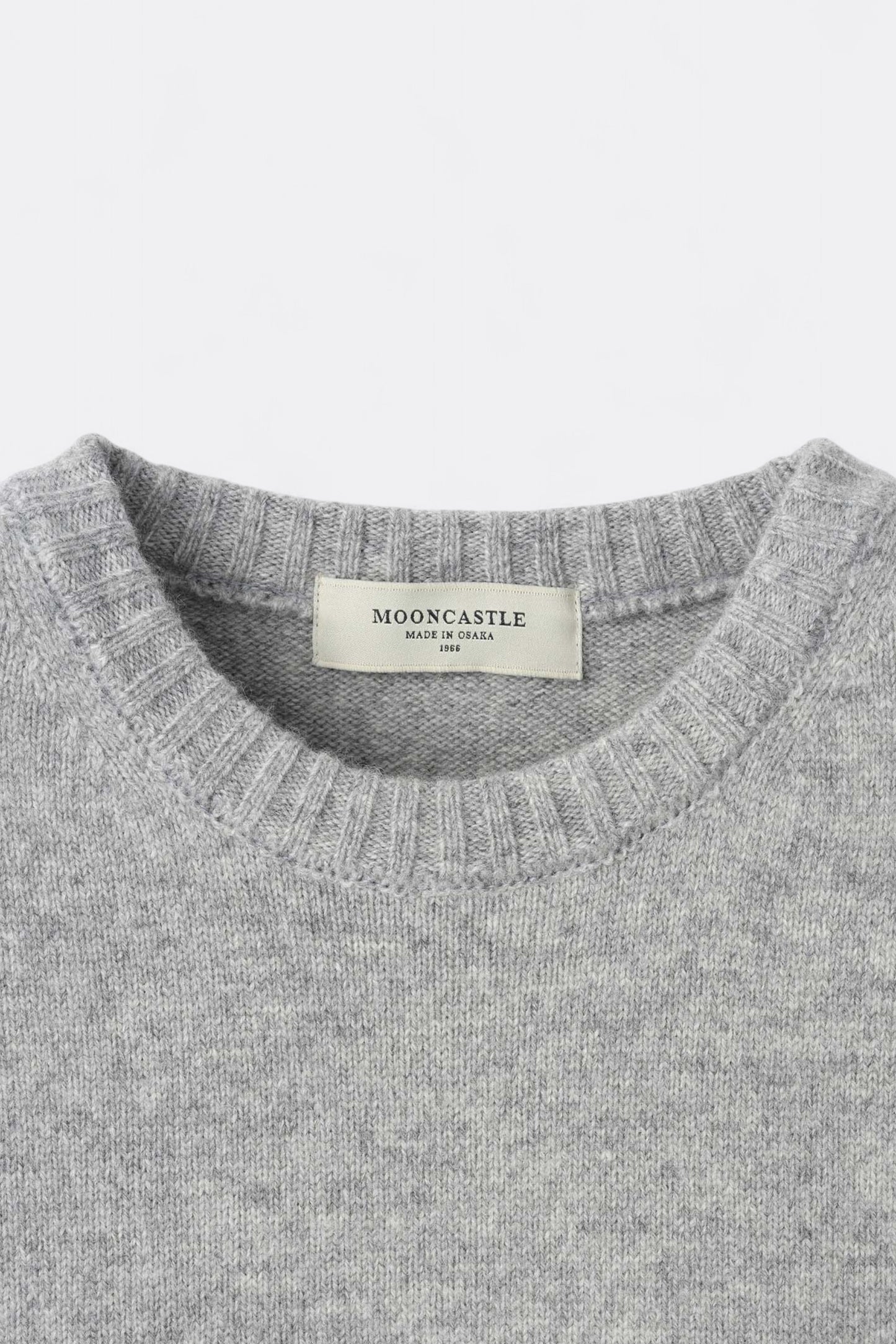 Mooncastle - 7G Cashmere Silk Wool Crewneck (Beige Gray)