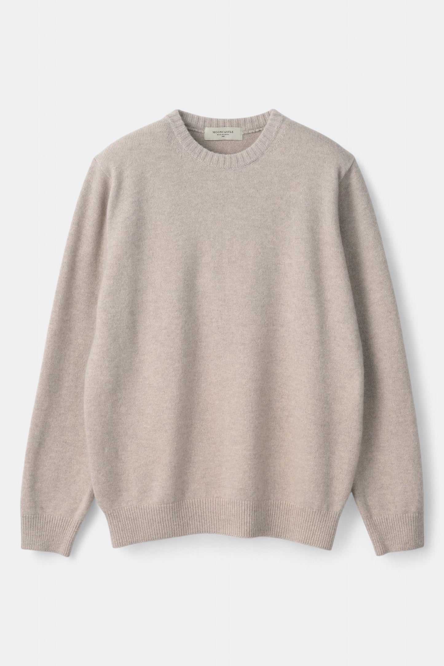 Mooncastle - 7G Cashmere Silk Wool Crewneck (Beige Gray)