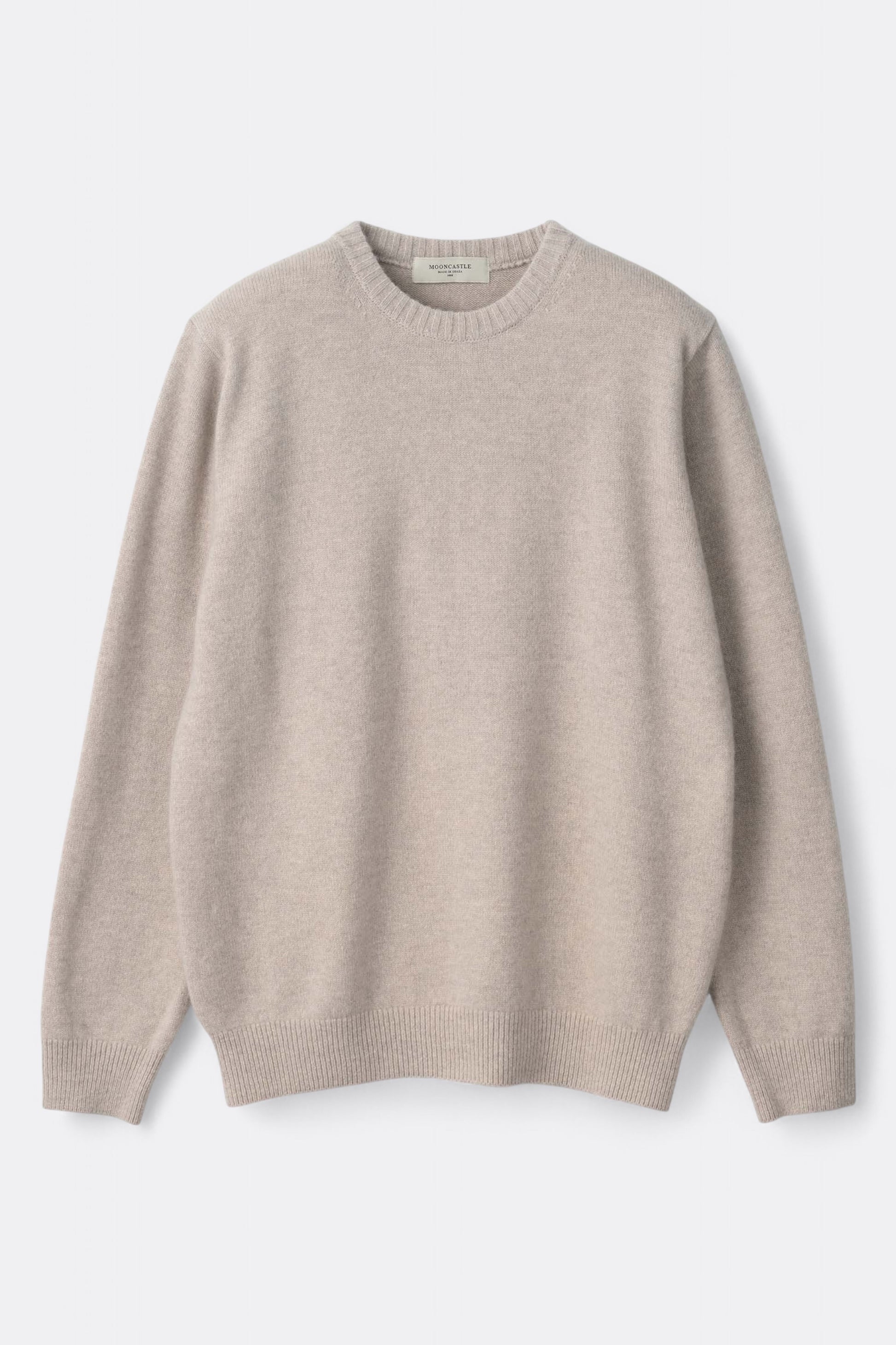 Mooncastle - 7G Cashmere Silk Wool Crewneck (Beige Gray)