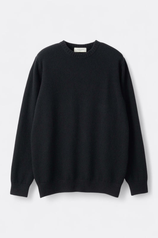 Mooncastle - 7G Cashmere Silk Wool Crewneck (Black)