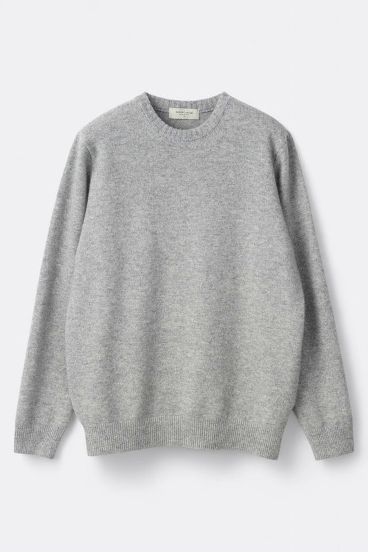 Mooncastle - 7G Cashmere Silk Wool Crewneck (Light Gray)