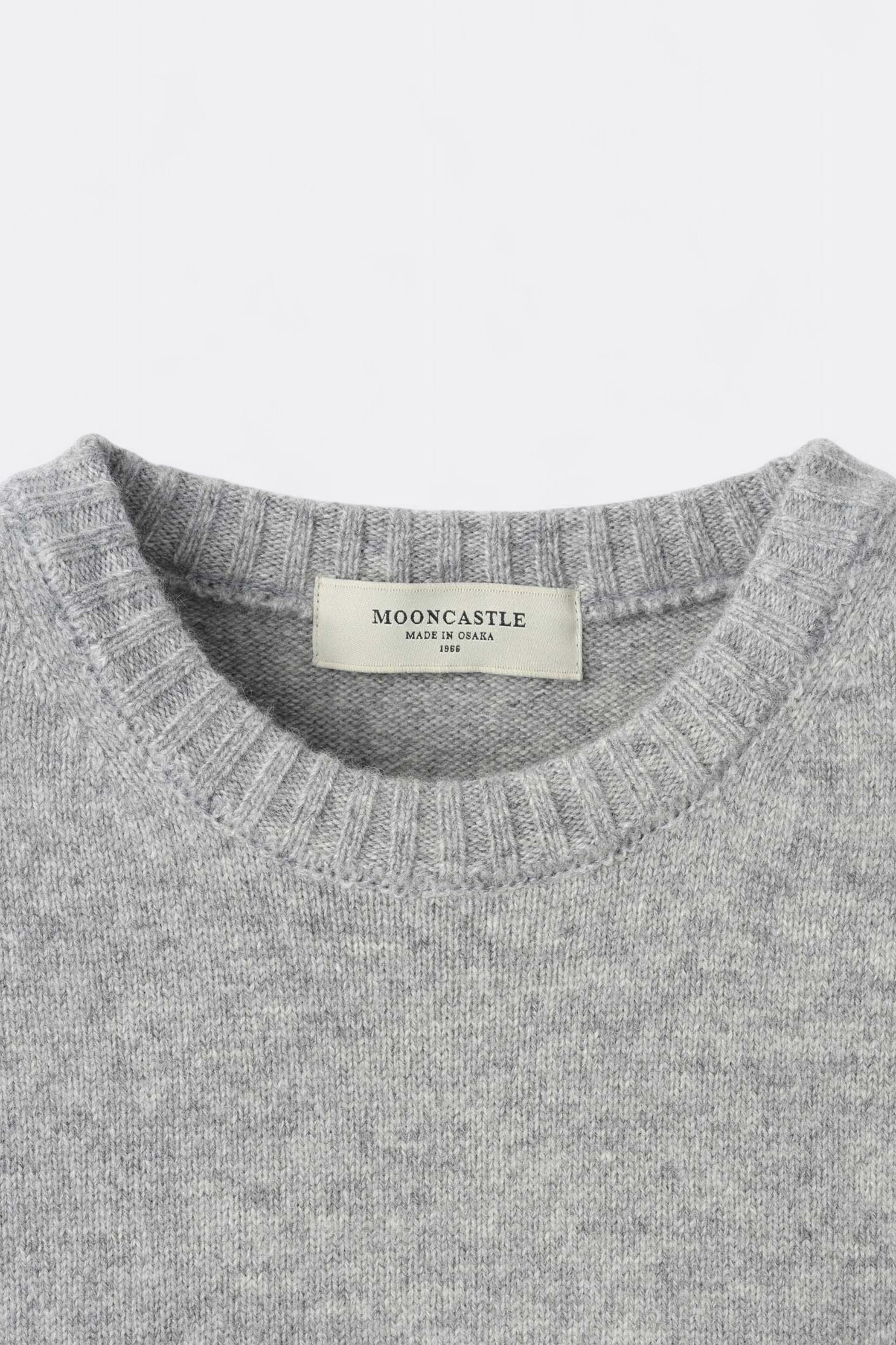 Mooncastle - 7G Cashmere Silk Wool Crewneck (Light Gray)