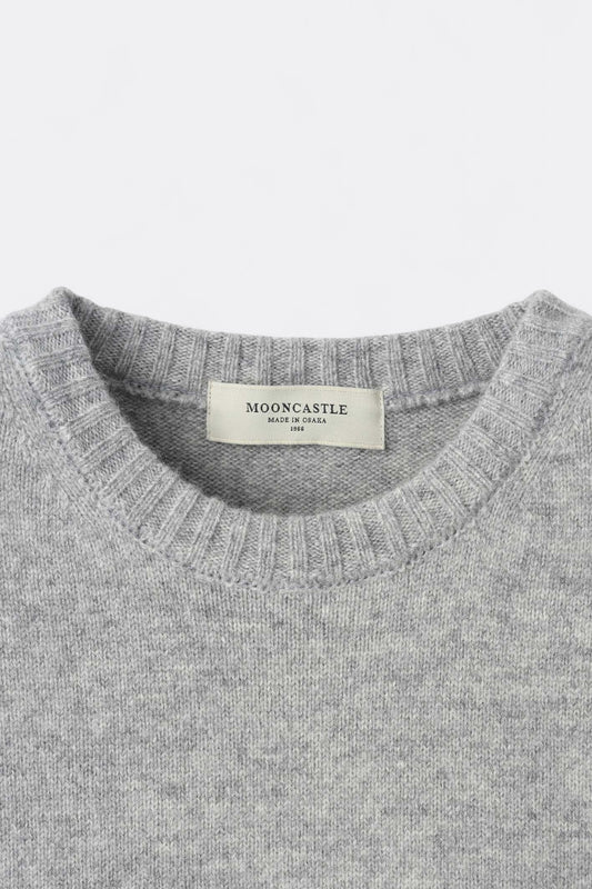 Mooncastle - 7G Cashmere Silk Wool Crewneck (Light Gray)