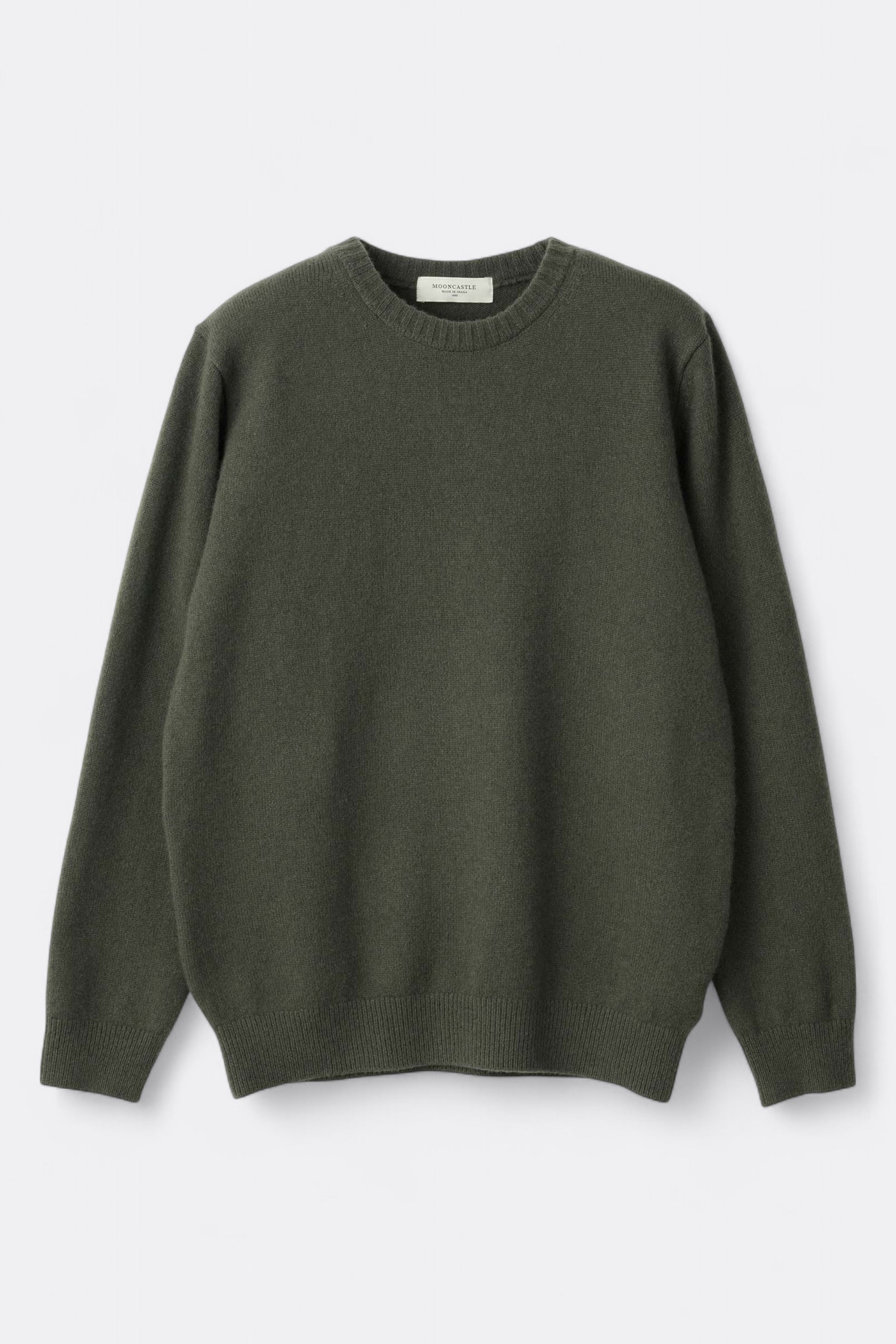 Mooncastle - 7G Cashmere Silk Wool Crewneck (Moss Green)