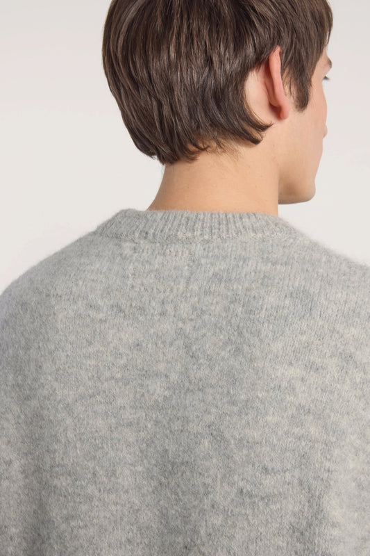 MUSEUM GARMENTS Alpaca Sweater Grey Melange | Pull | Edgar Bdx