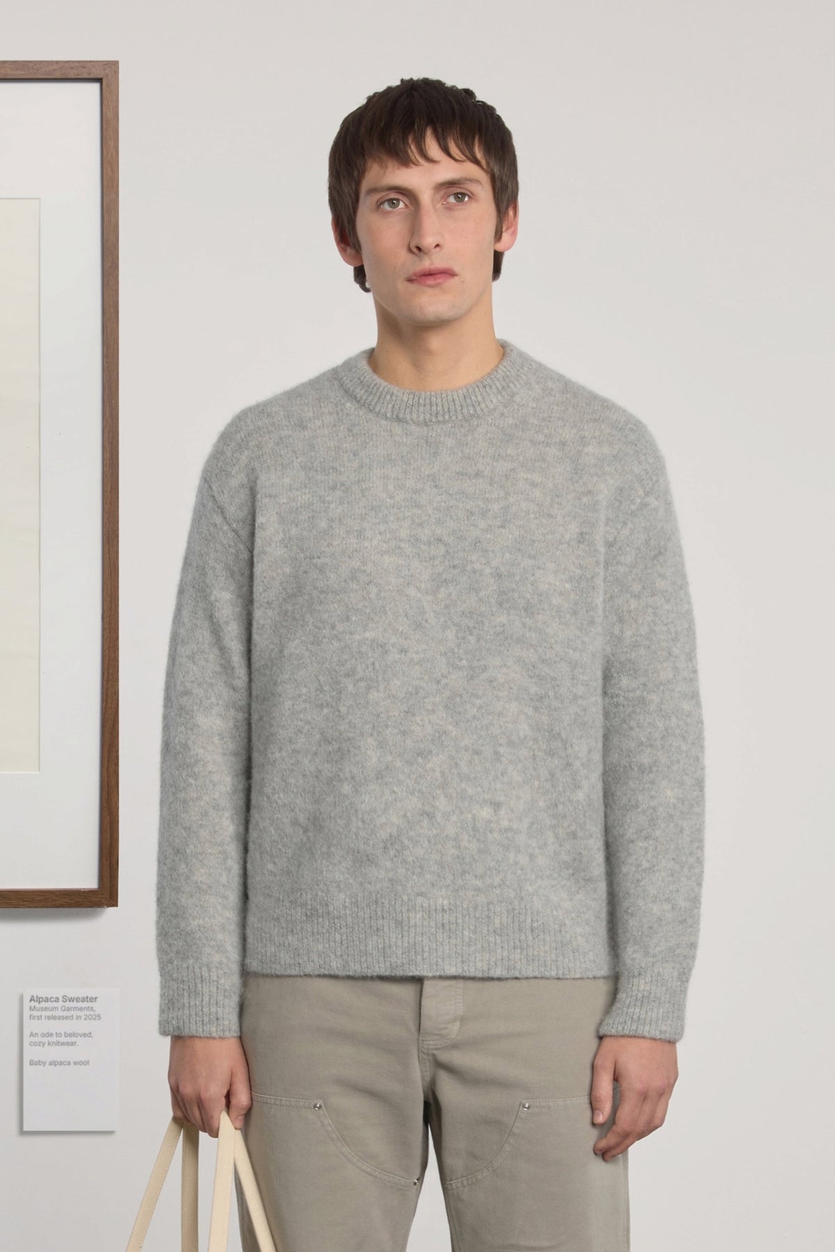 MUSEUM GARMENTS Alpaca Sweater Grey Melange | Pull | Edgar Bdx