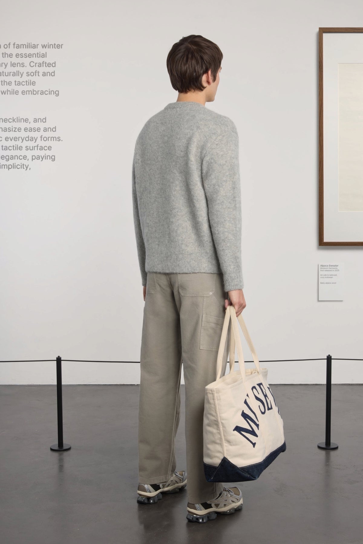 MUSEUM GARMENTS Alpaca Sweater Grey Melange | Pull | Edgar Bdx